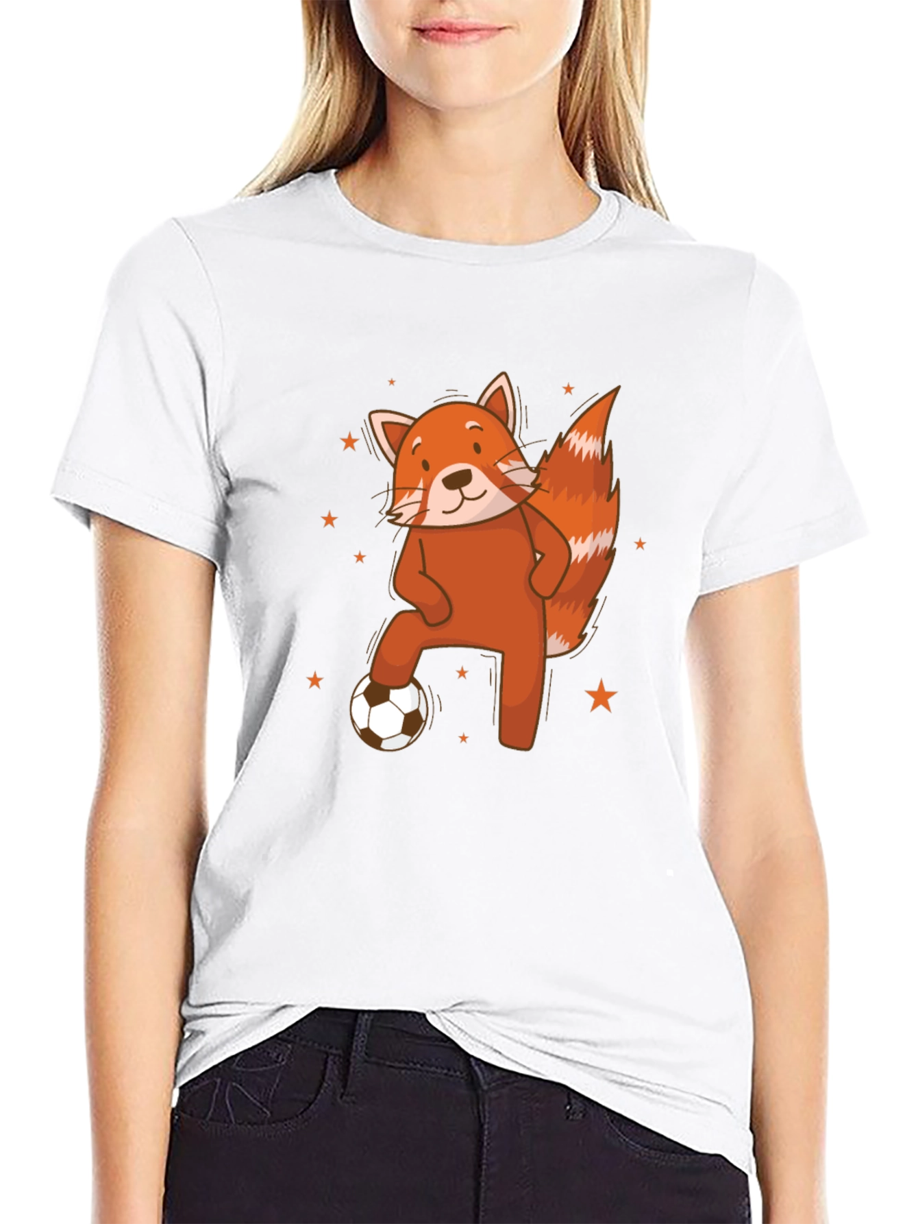 Red Panda Soccer T-Shirt - Cute Animal Tee