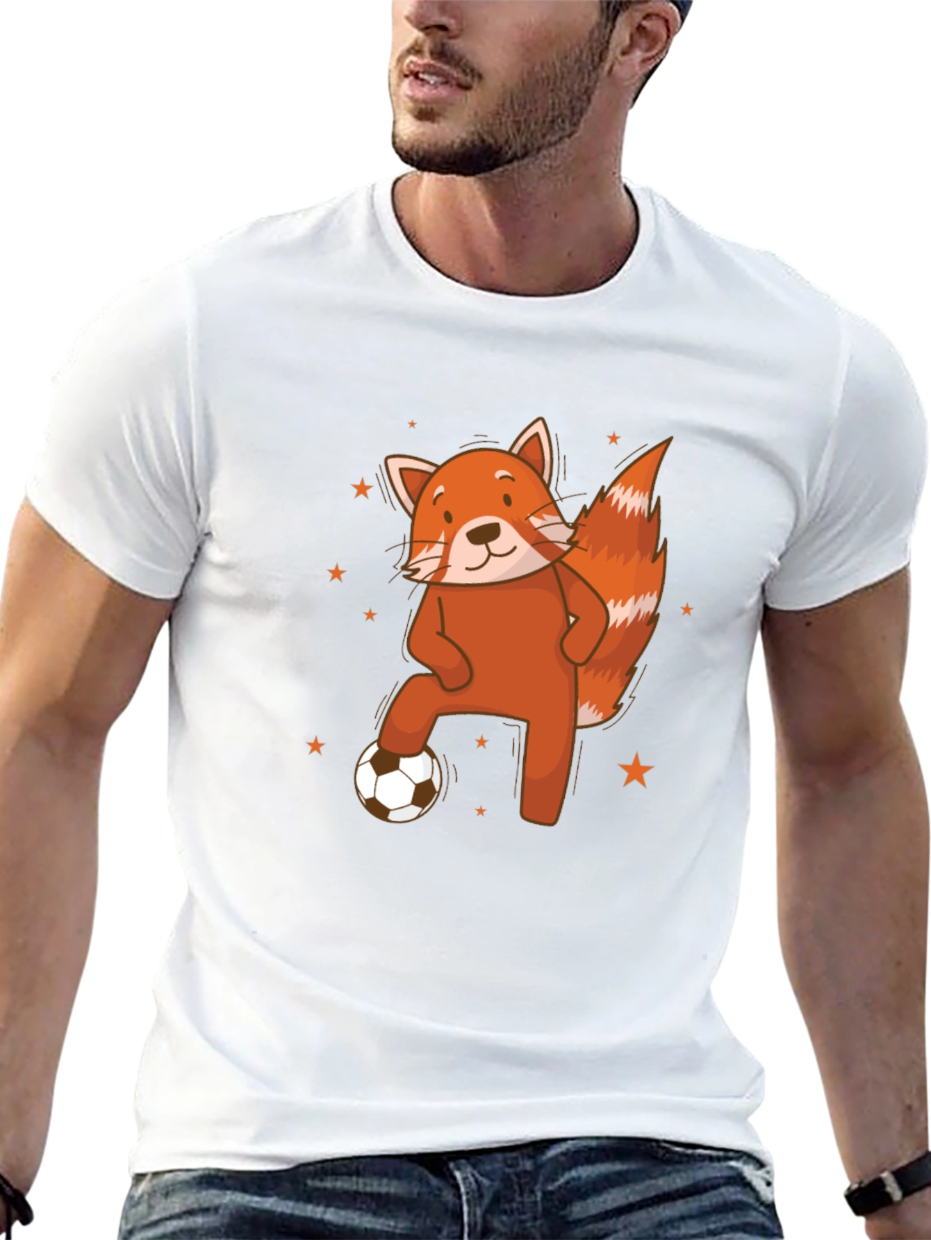 Red Panda Soccer T-Shirt - Cute Animal Tee