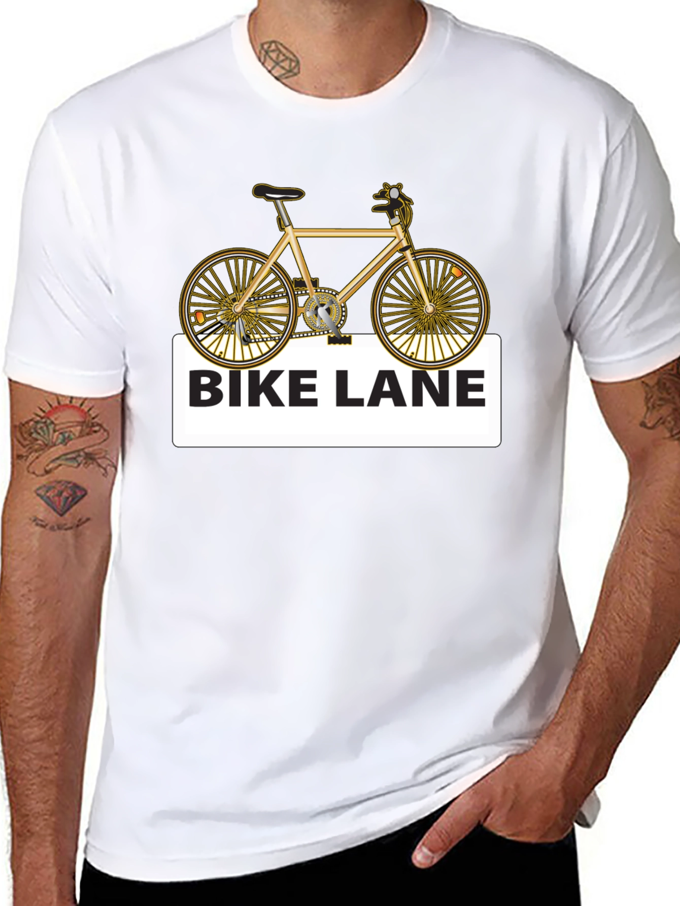 Bike Lane Graphic Tee - Stylish Cycling Shirt
