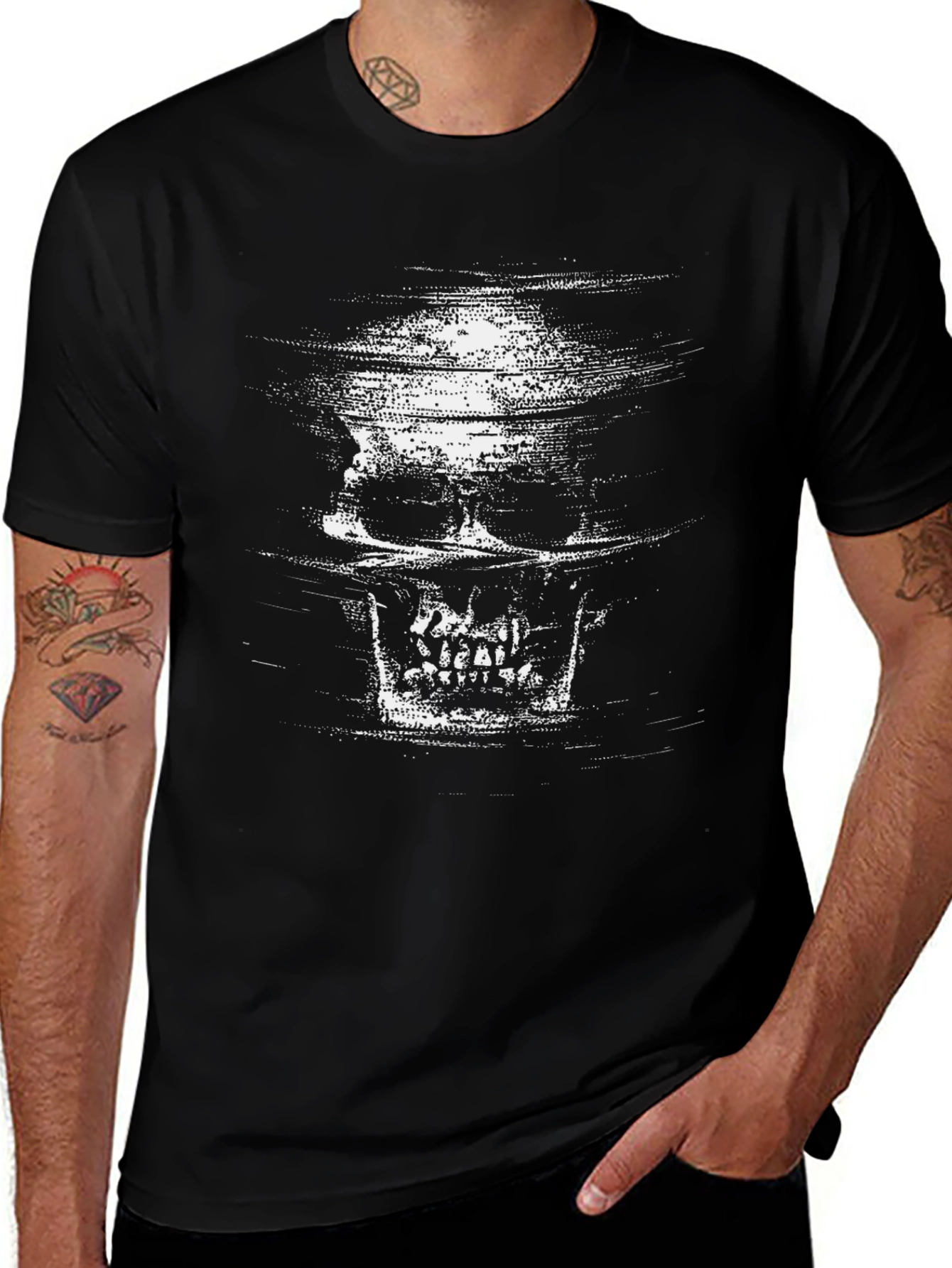 Skull Graphic Black T-Shirt - Edgy Style
