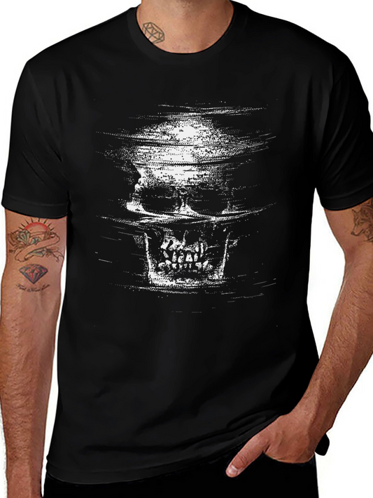 Skull Graphic Black T-Shirt - Edgy Style
