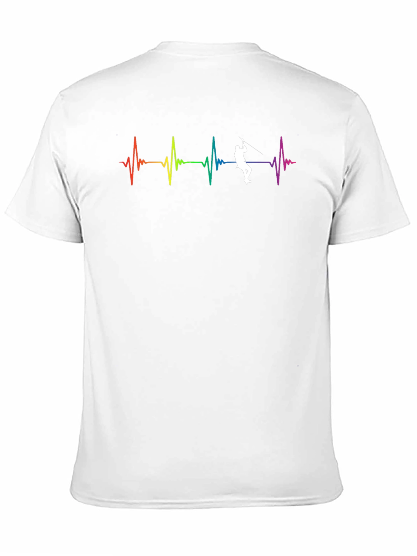 Rainbow Heartbeat Rock Climbing T-Shirt