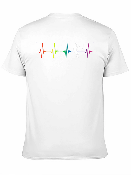 Rainbow Heartbeat Rock Climbing T-Shirt
