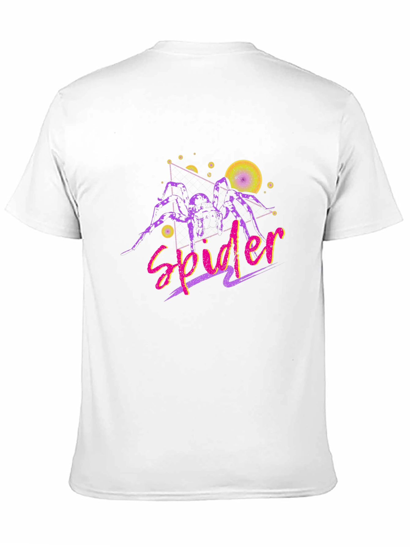 Retro Spider Graphic Tee - Mens Black Cotton T-Shirt