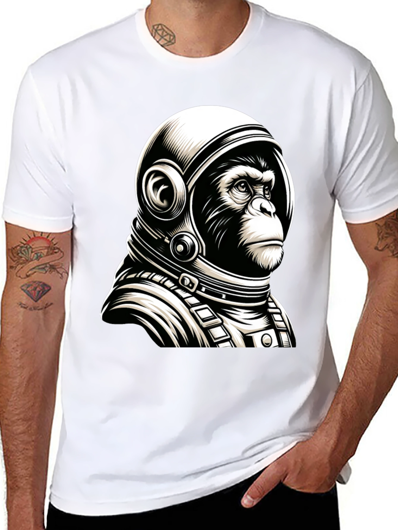 Ape Astronaut T-Shirt: Space Monkey Design