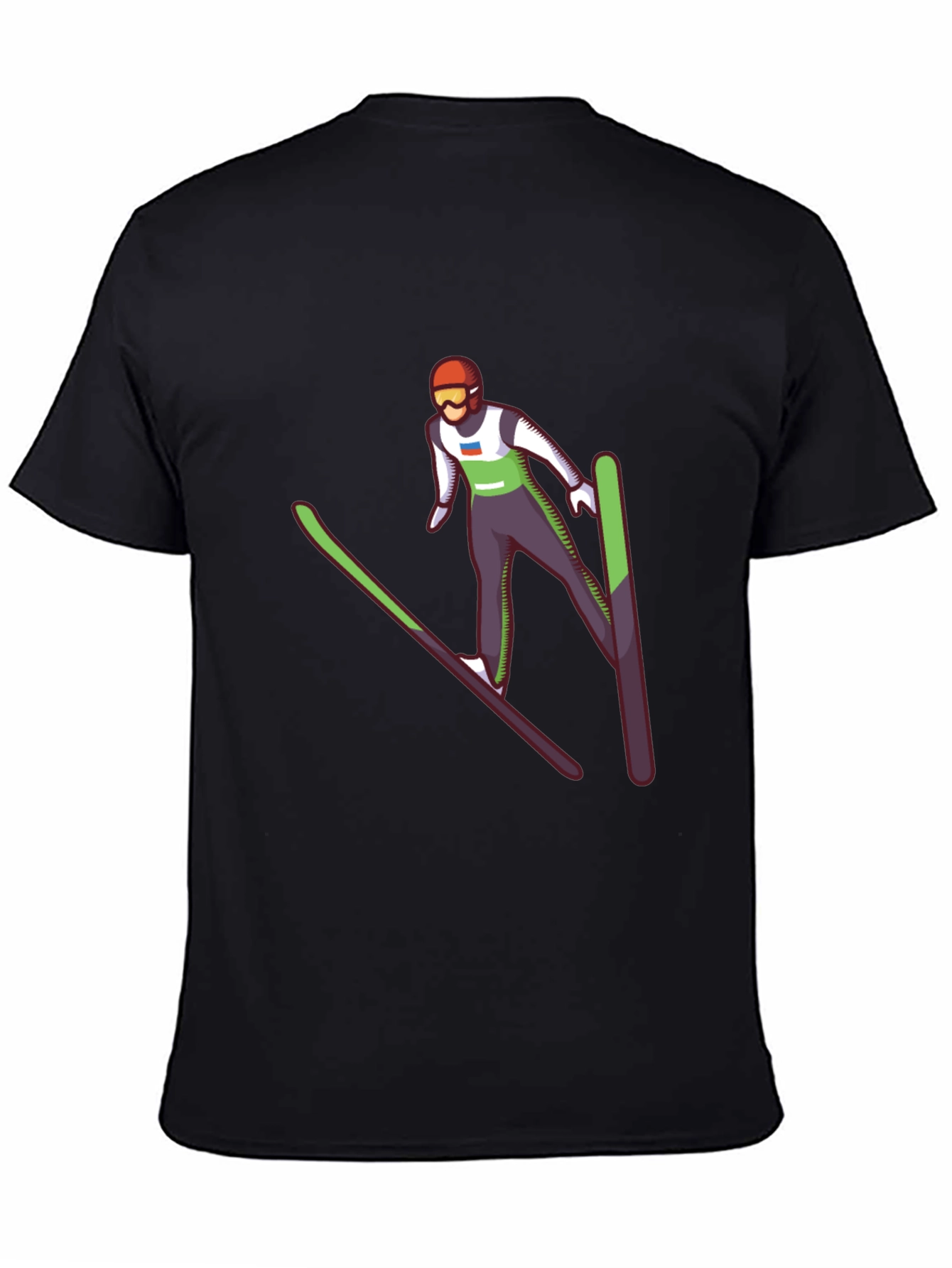 Ski Jumper Graphic Tee - Cool Black T-Shirt