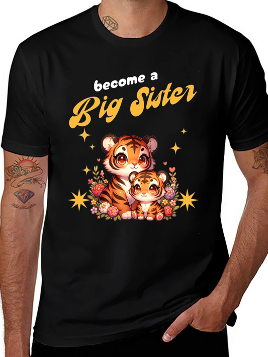 Big Sister Tiger Cub T-Shirt Cute Animal Tee
