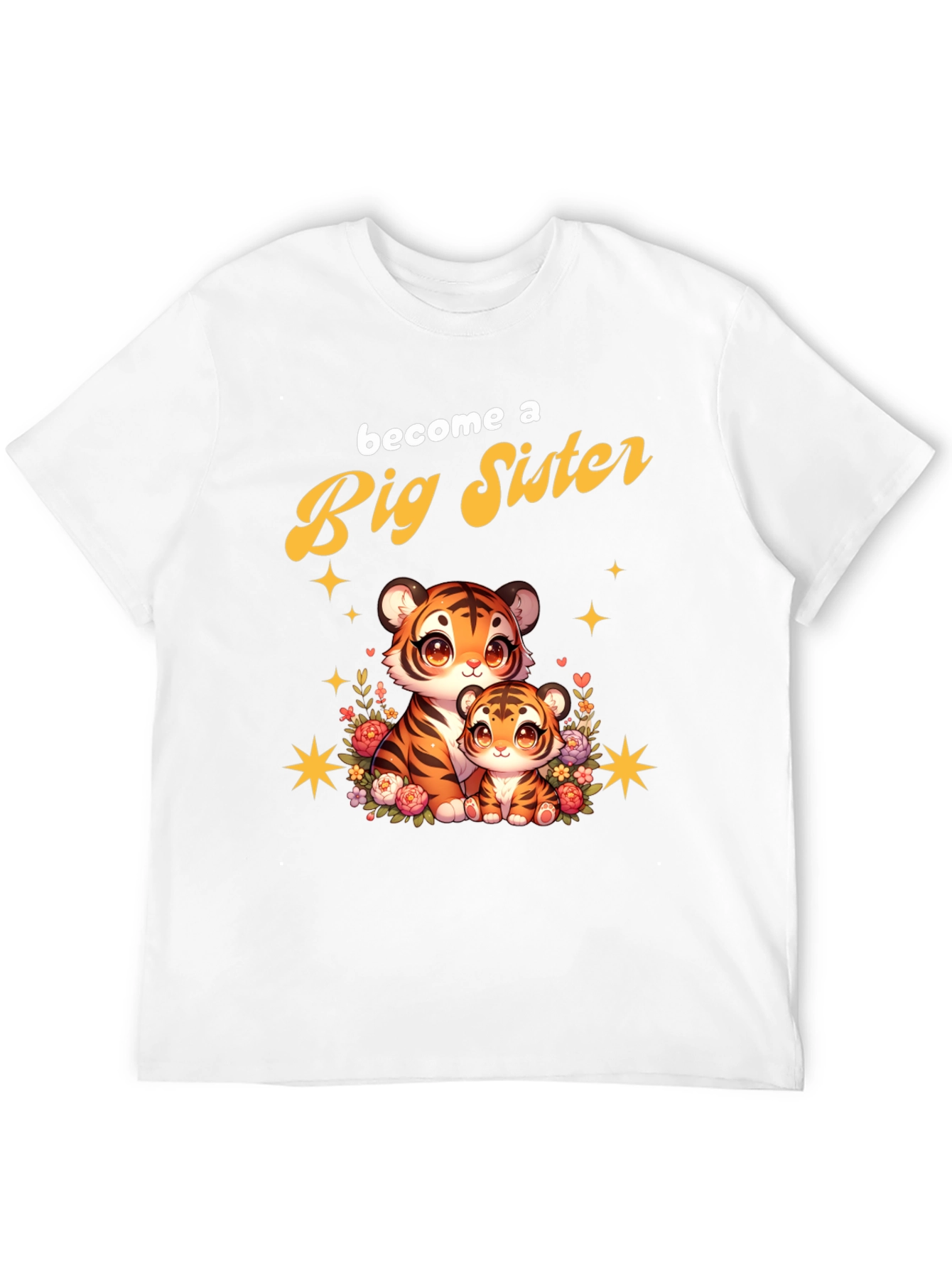Big Sister Tiger Cub T-Shirt Cute Animal Tee