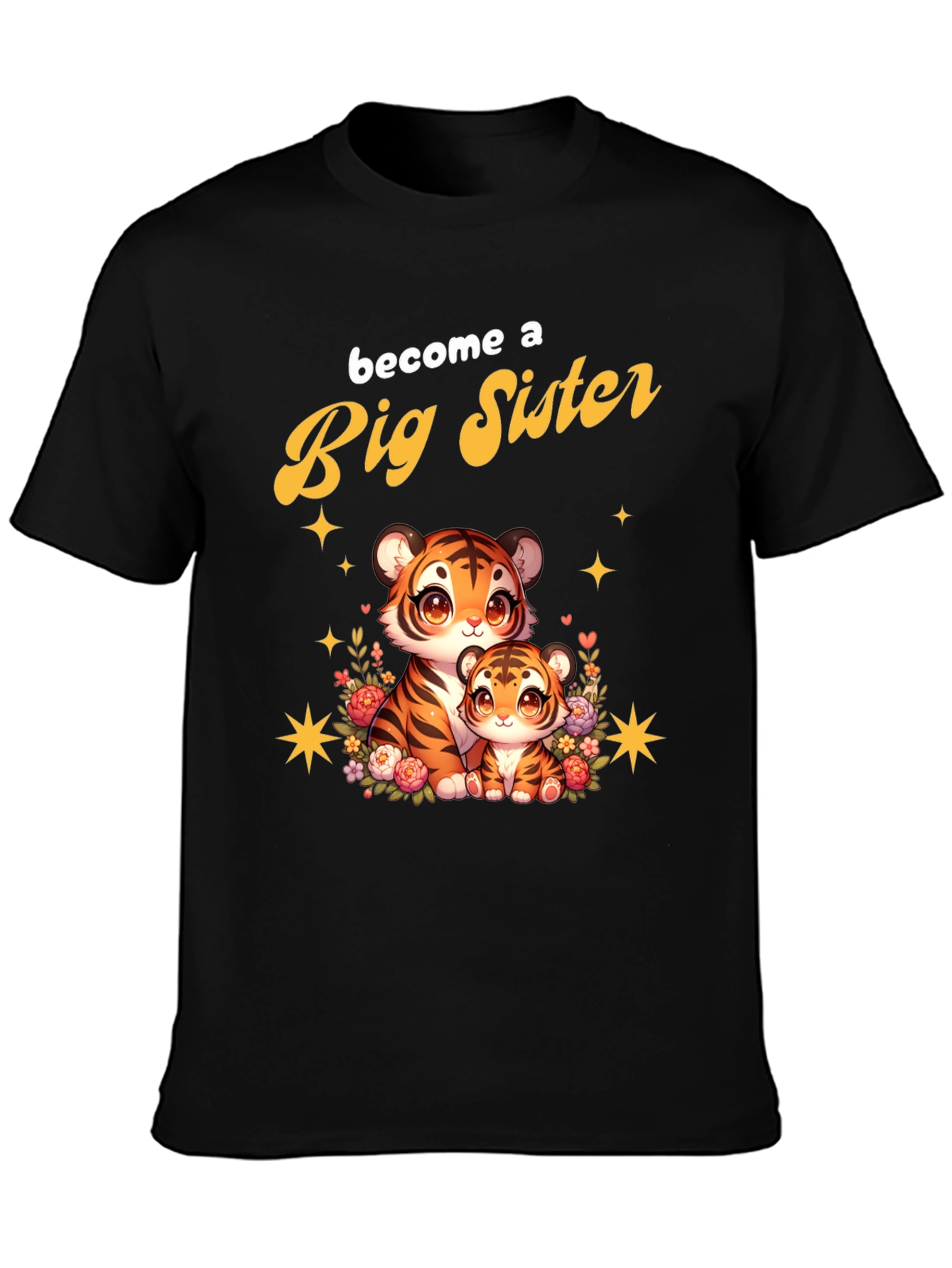 Big Sister Tiger Cub T-Shirt Cute Animal Tee