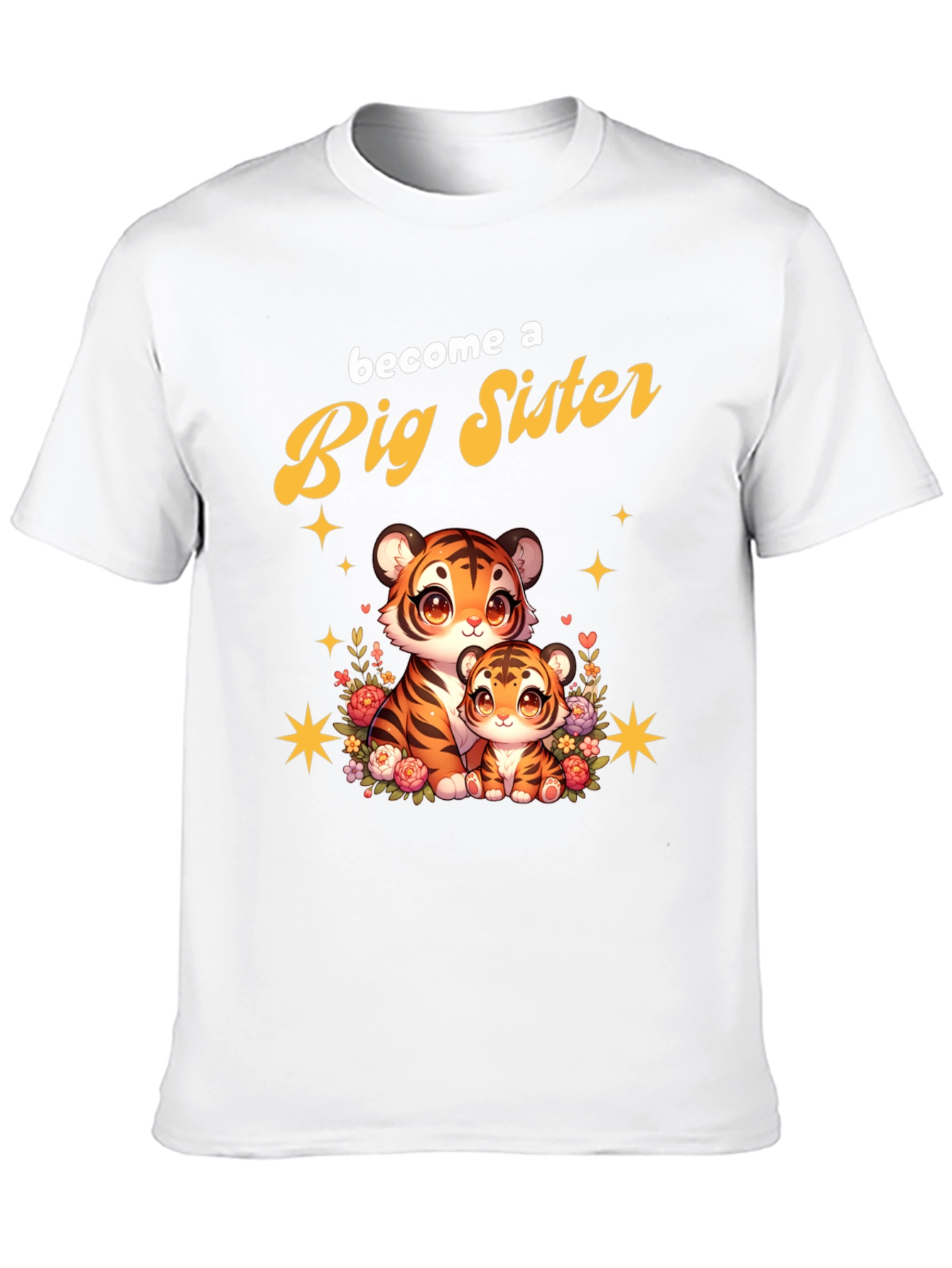 Big Sister Tiger Cub T-Shirt Cute Animal Tee