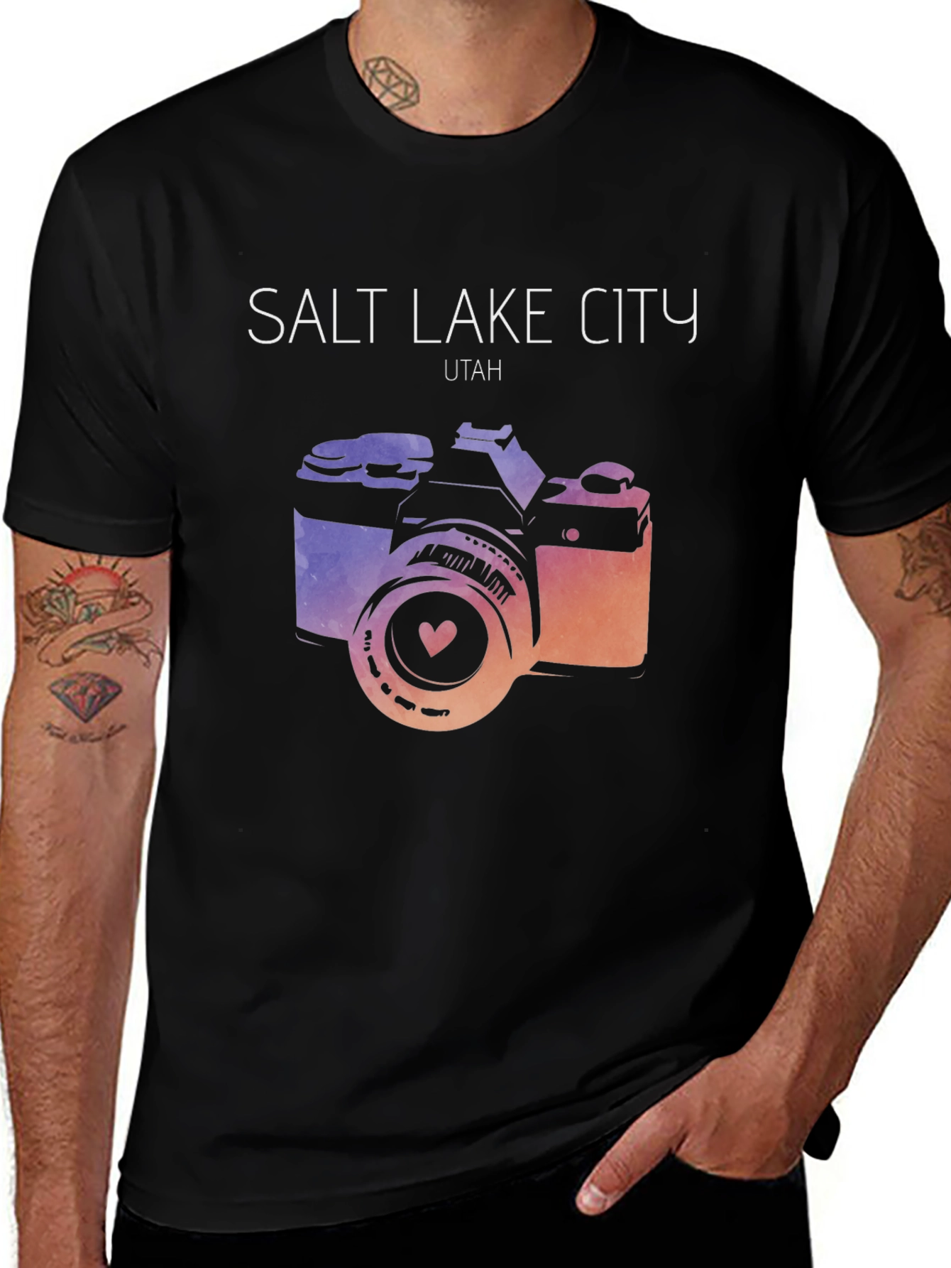 Salt Lake City T-Shirt with Camera Graphic