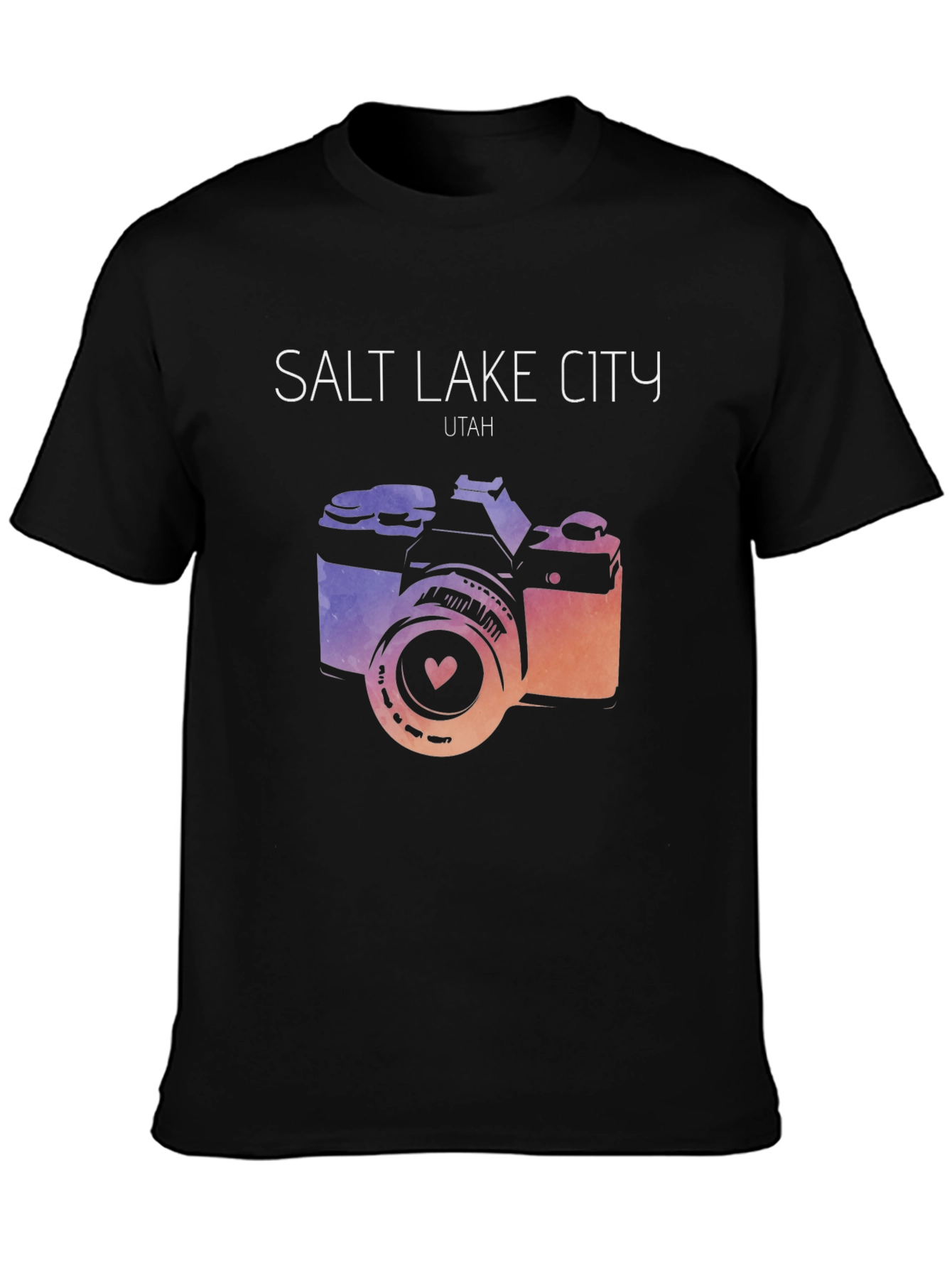 Salt Lake City T-Shirt with Camera Graphic