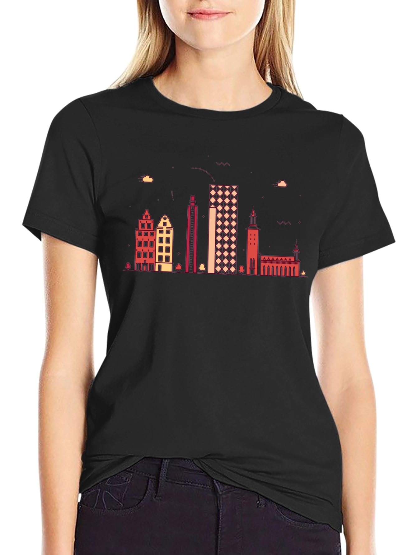 Retro Skyline Graphic Tee - Cityscape T-Shirt