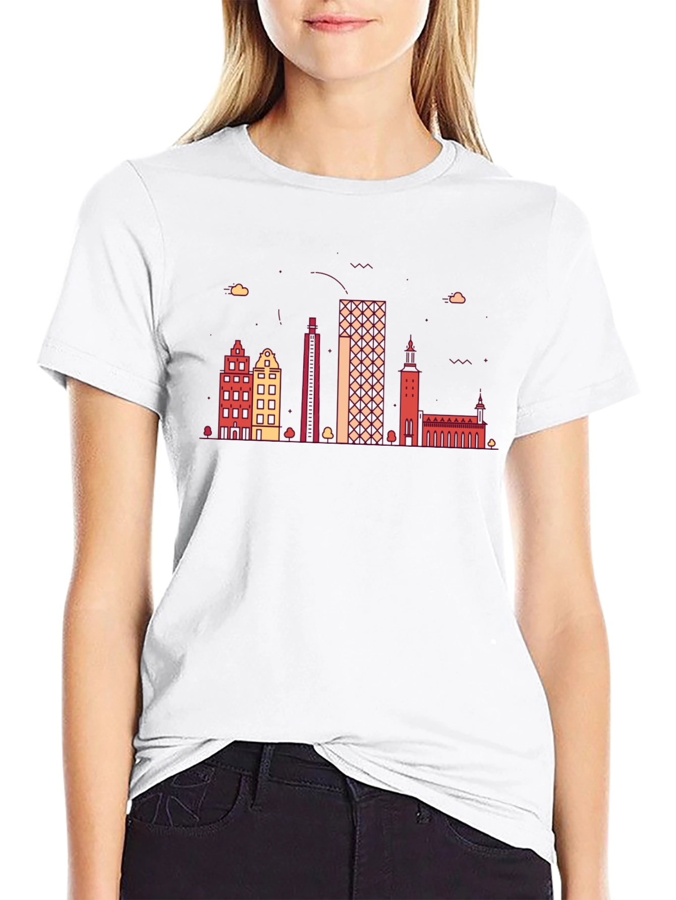 Retro Skyline Graphic Tee - Cityscape T-Shirt