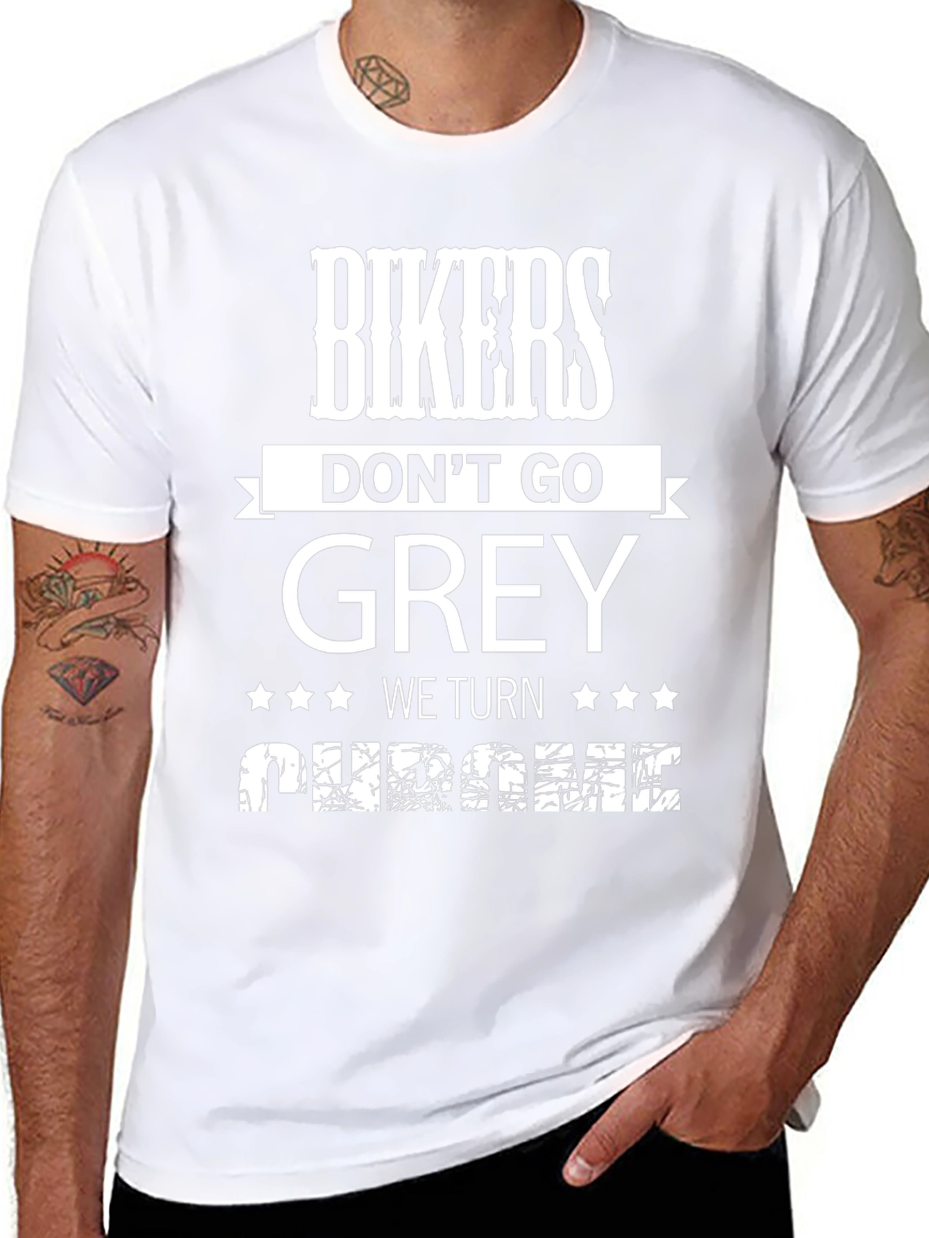 Bikers Dont Go Grey We Turn Chrome T-Shirt