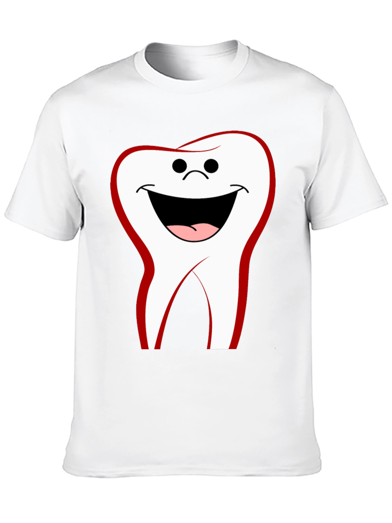 Funny Tooth Graphic Tee - Black Cotton Comfort