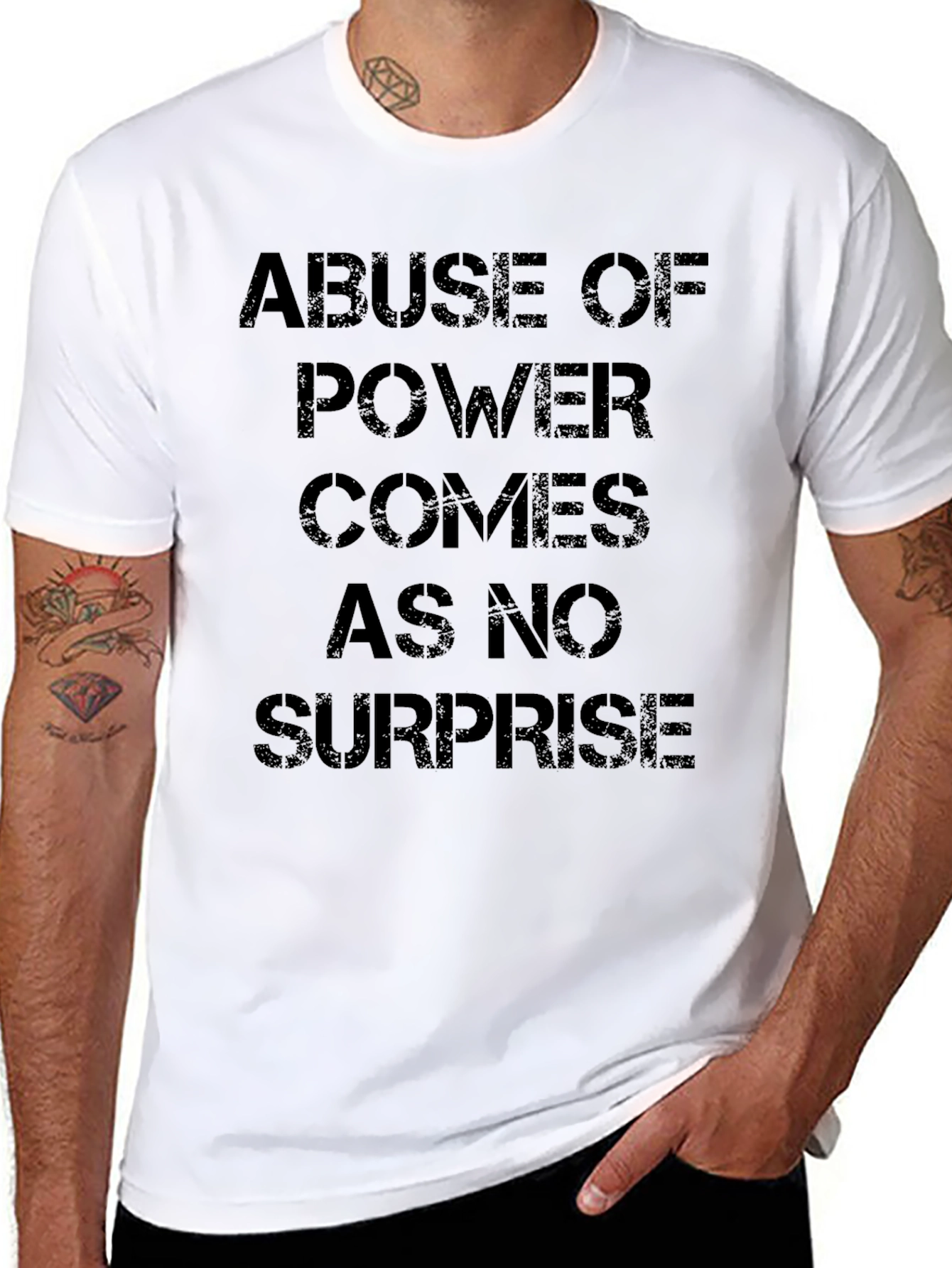 Abuse of Power Graphic Tee - Black Slogan T-Shirt