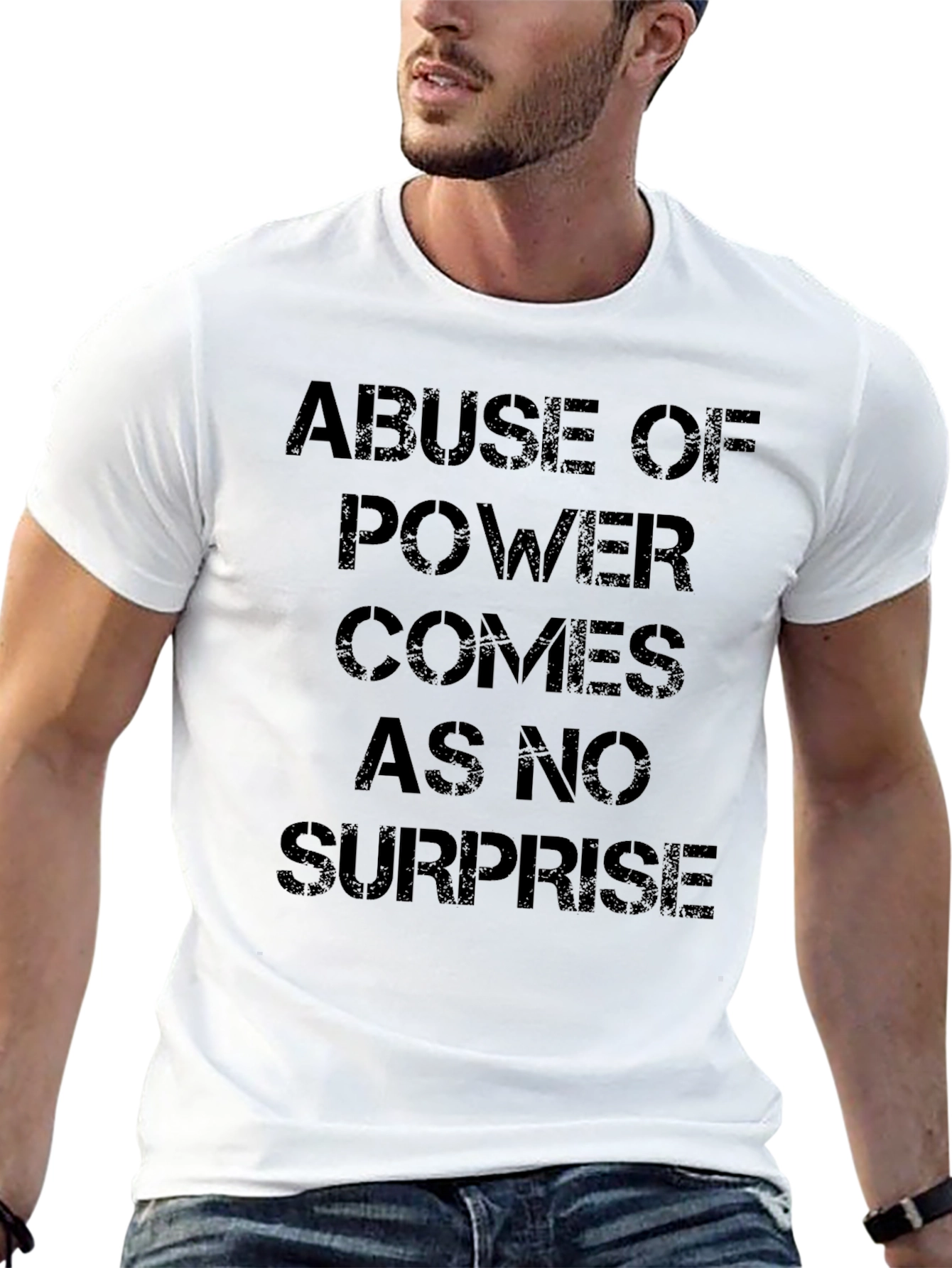 Abuse of Power Graphic Tee - Black Slogan T-Shirt