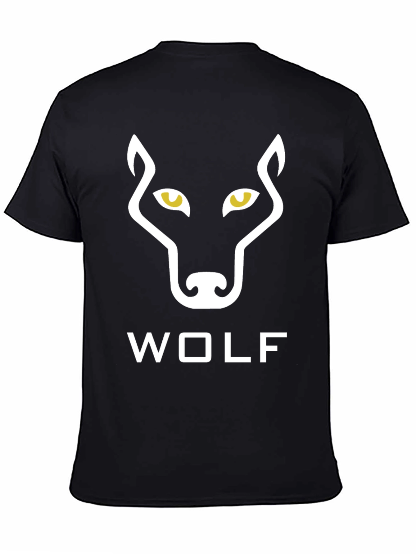 Wolf Graphic Print Black T-Shirt