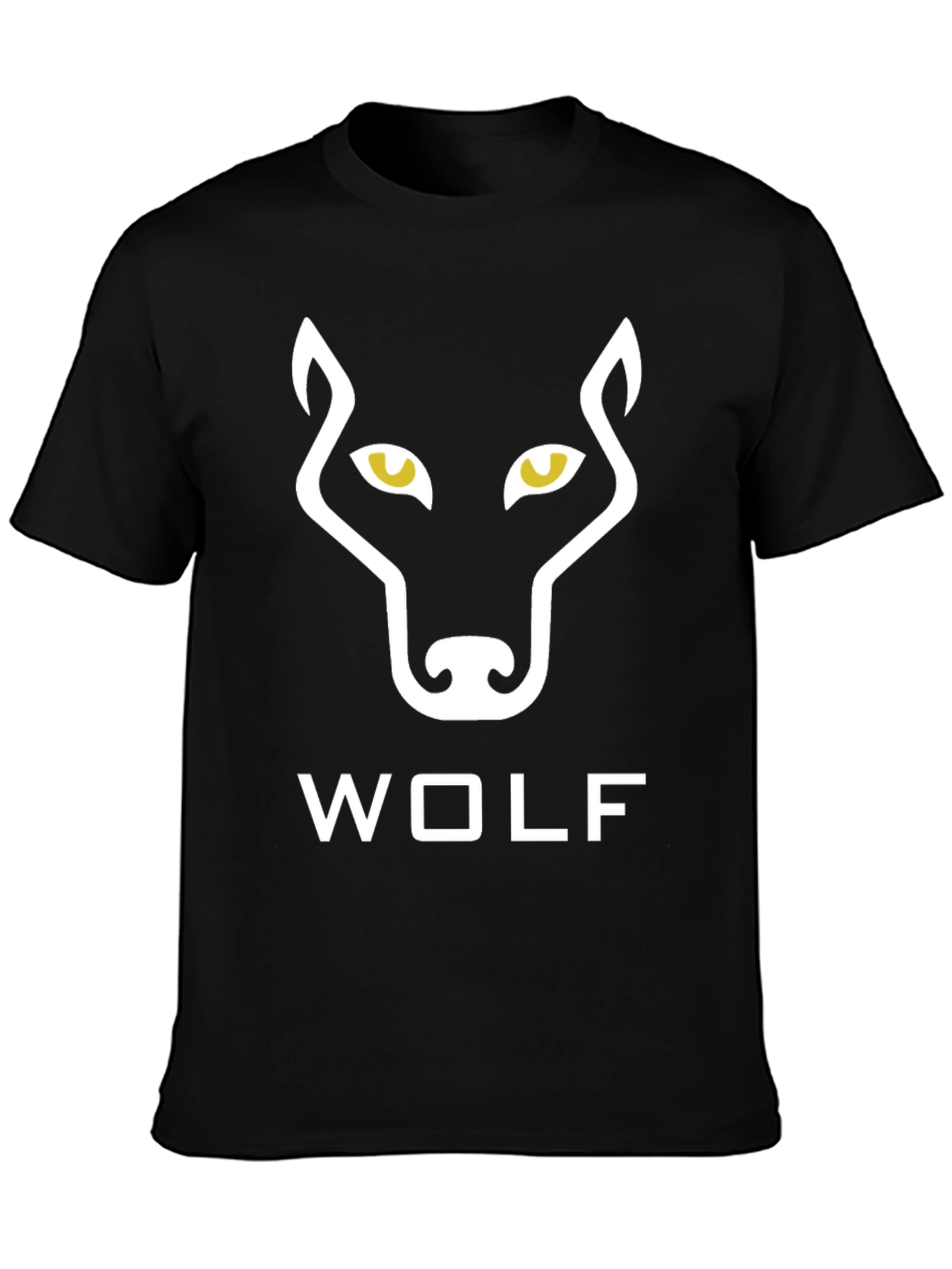 Wolf Graphic Print Black T-Shirt