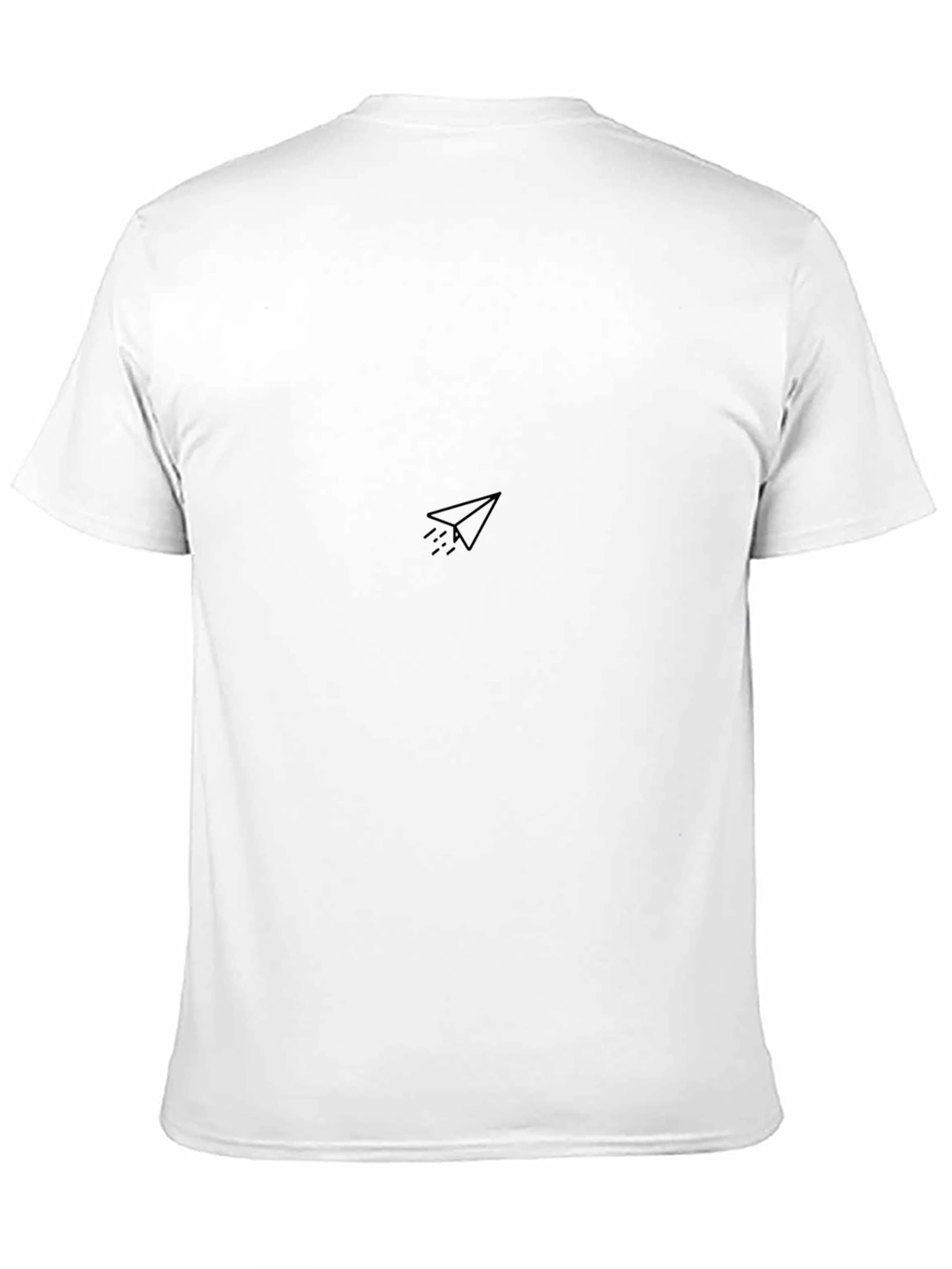 Minimalist Paper Airplane Black T-Shirt