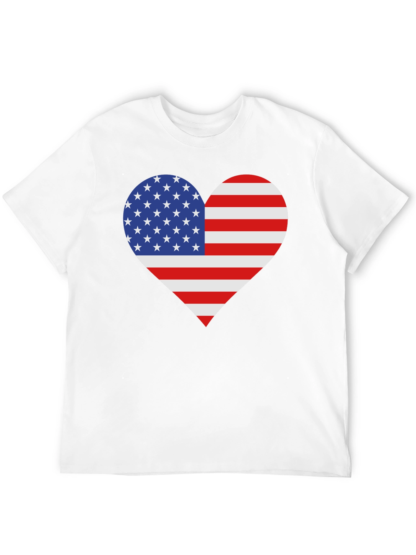 American Flag Heart T-Shirt - Patriotic Love