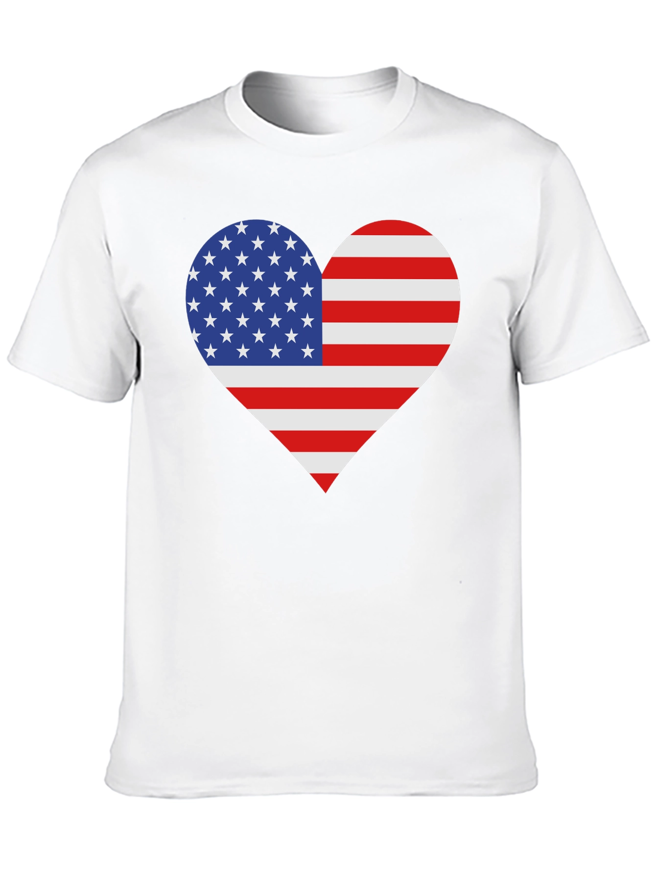 American Flag Heart T-Shirt - Patriotic Love