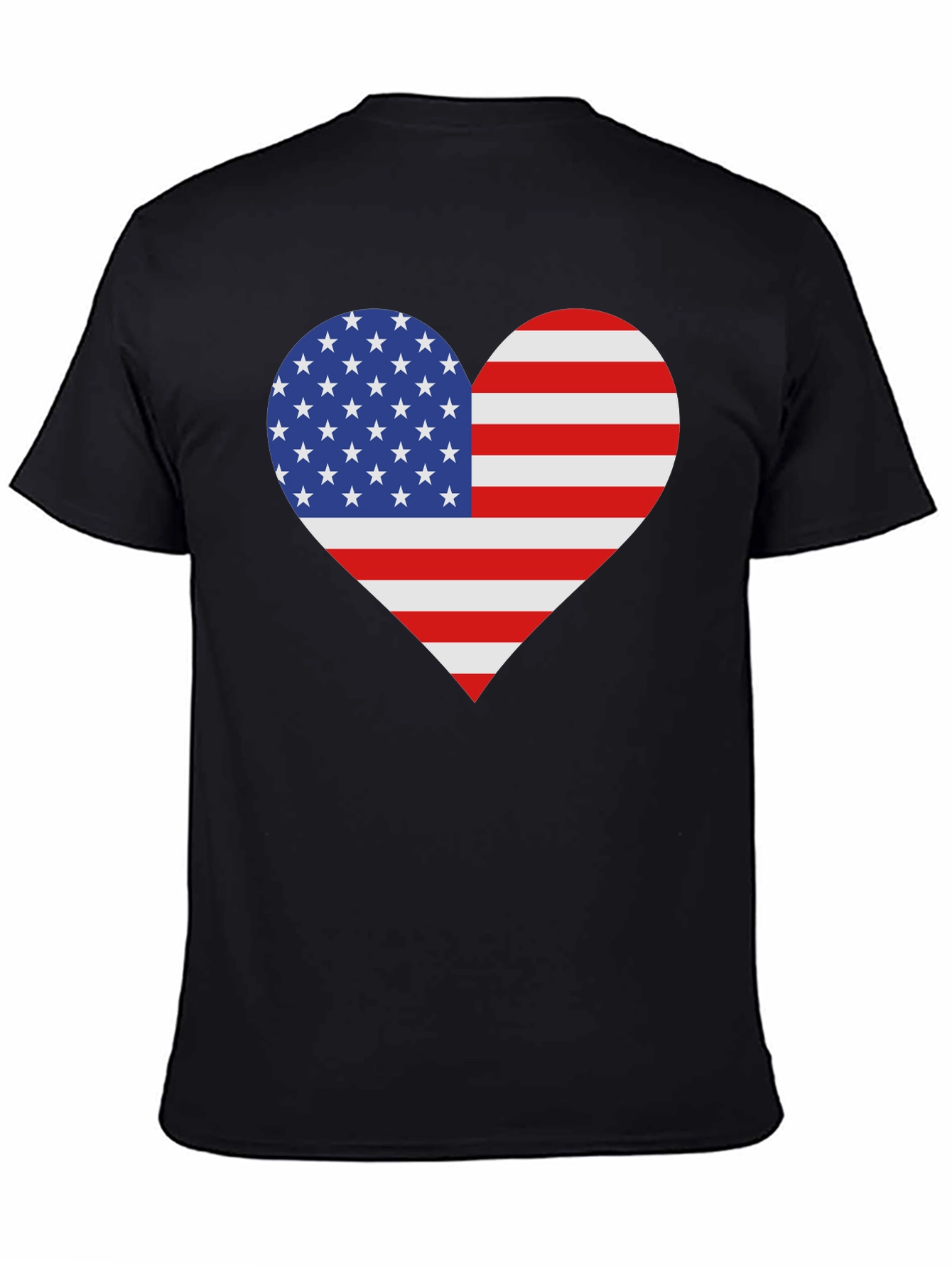 American Flag Heart T-Shirt - Patriotic Love