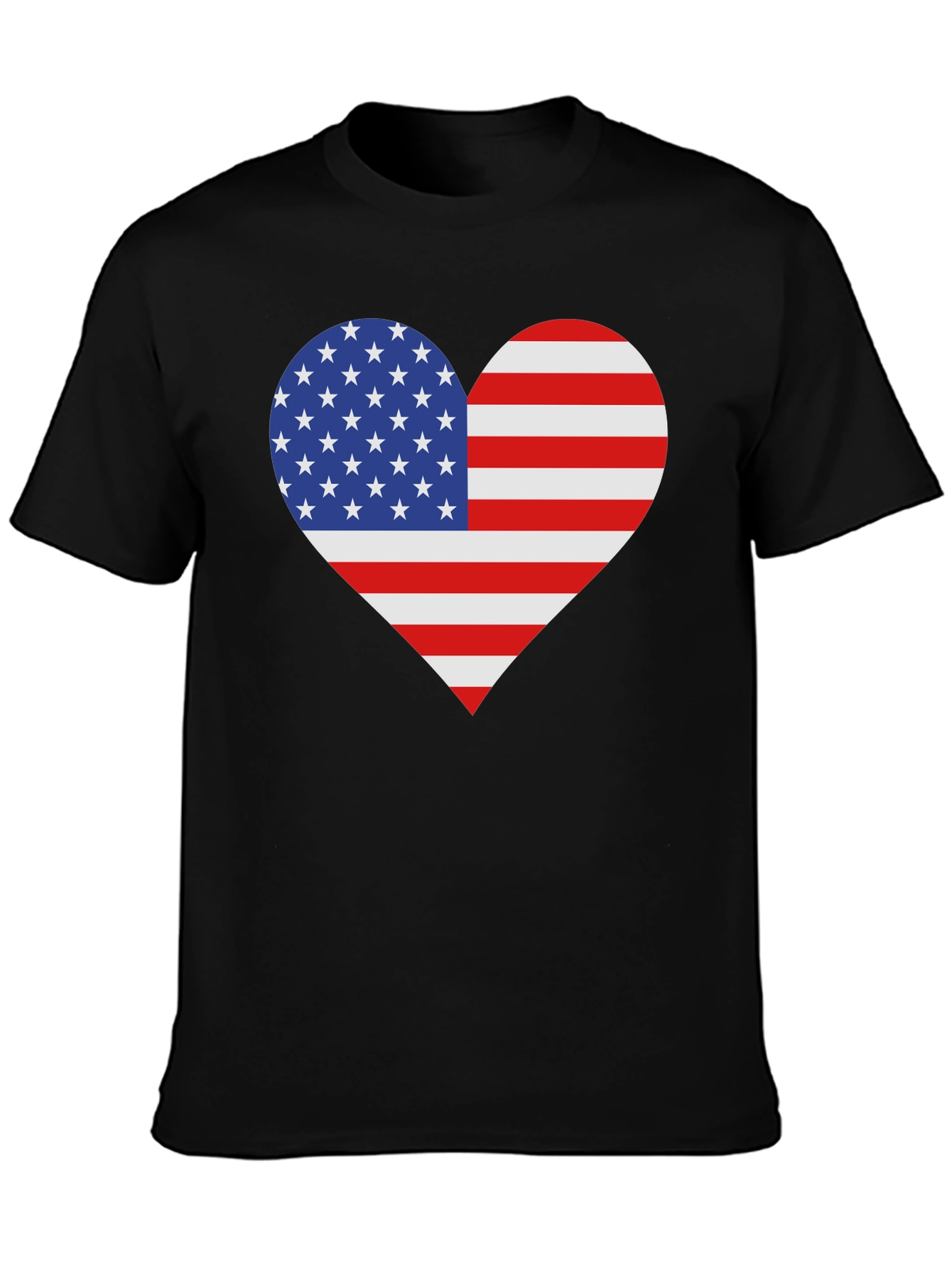 American Flag Heart T-Shirt - Patriotic Love