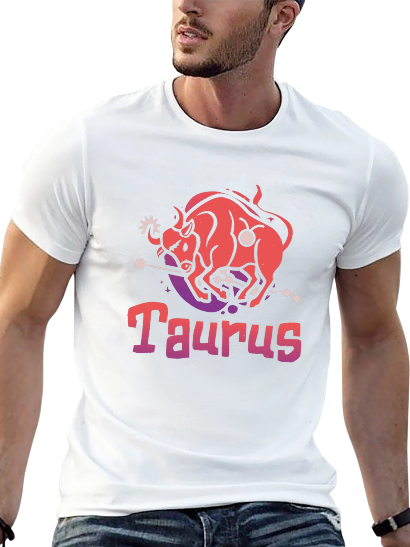 Taurus Zodiac Graphic T-Shirt - Black
