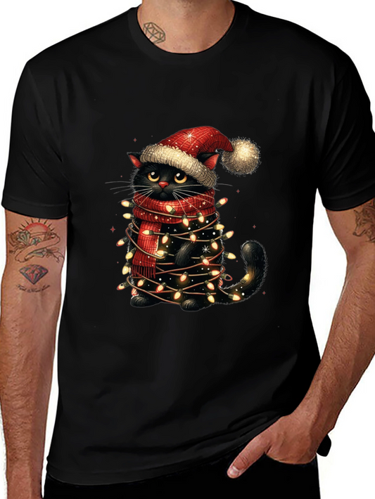 Festive Feline Christmas T-Shirt