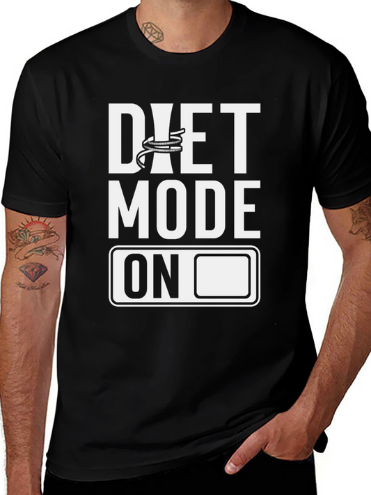 Diet Mode On Graphic Tee - Fitness Motivation Shirt