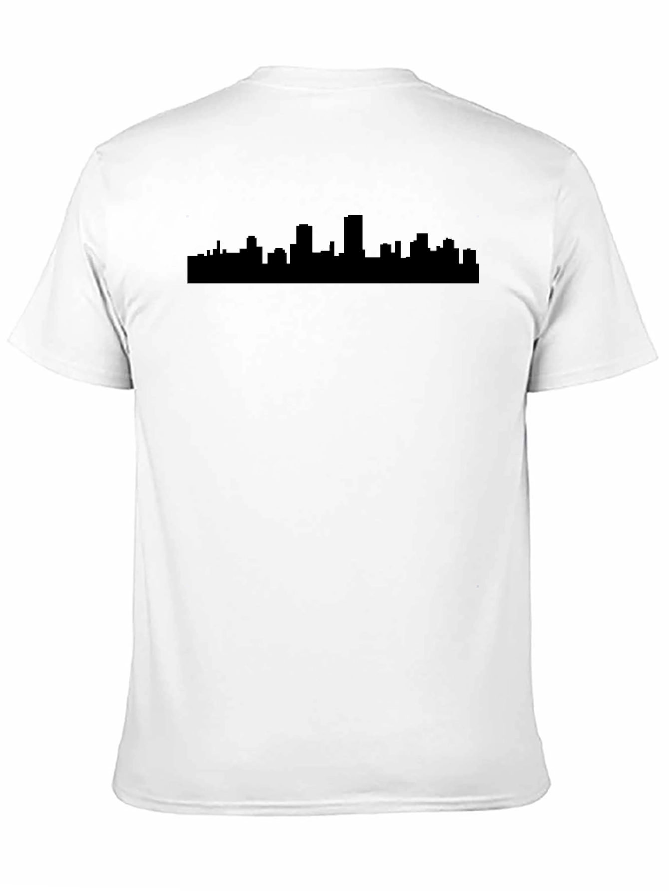 Cityscape Silhouette Tee - Modern Black T-Shirt