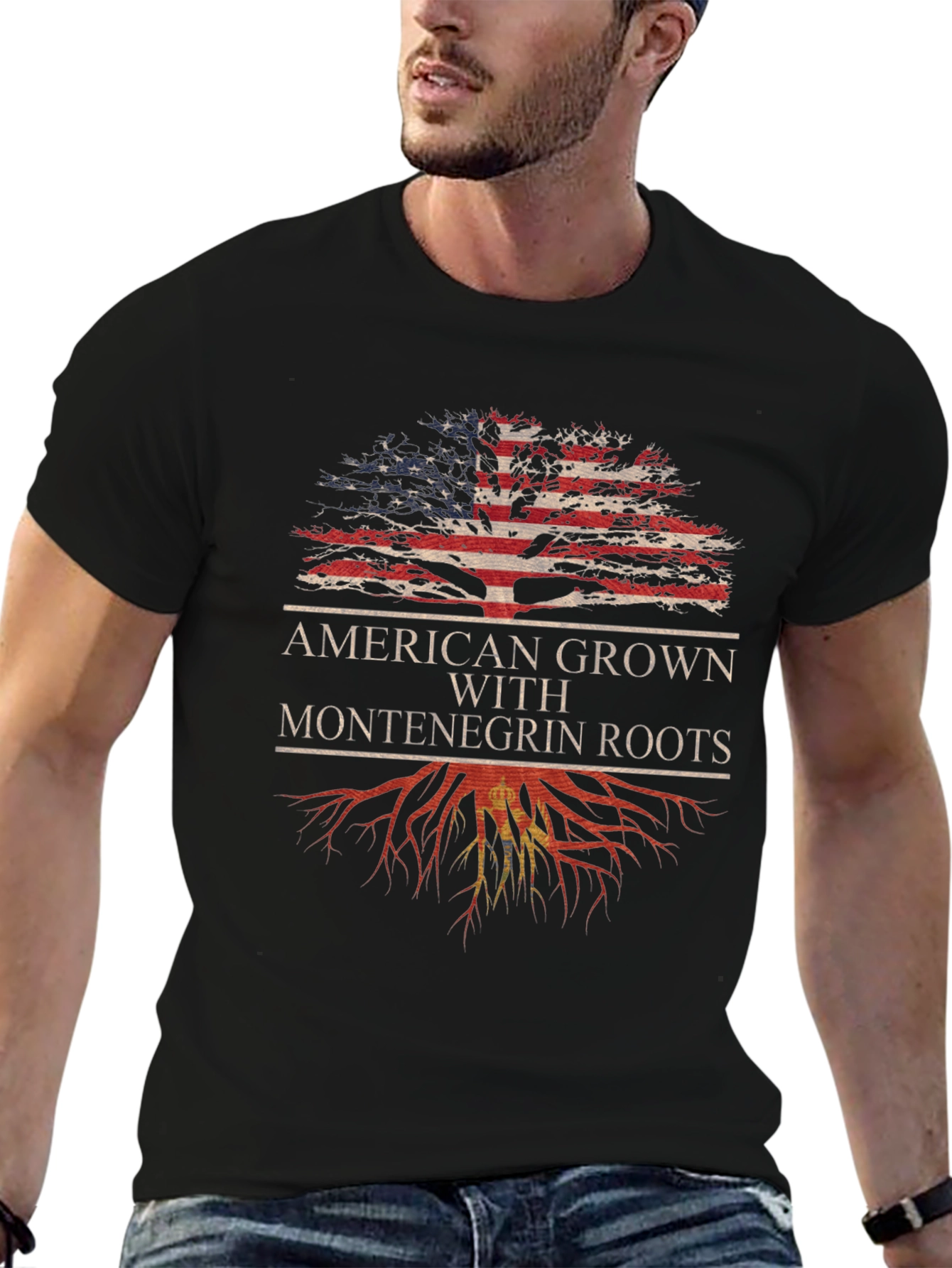 American Grown with Montenegrin Roots T-Shirt