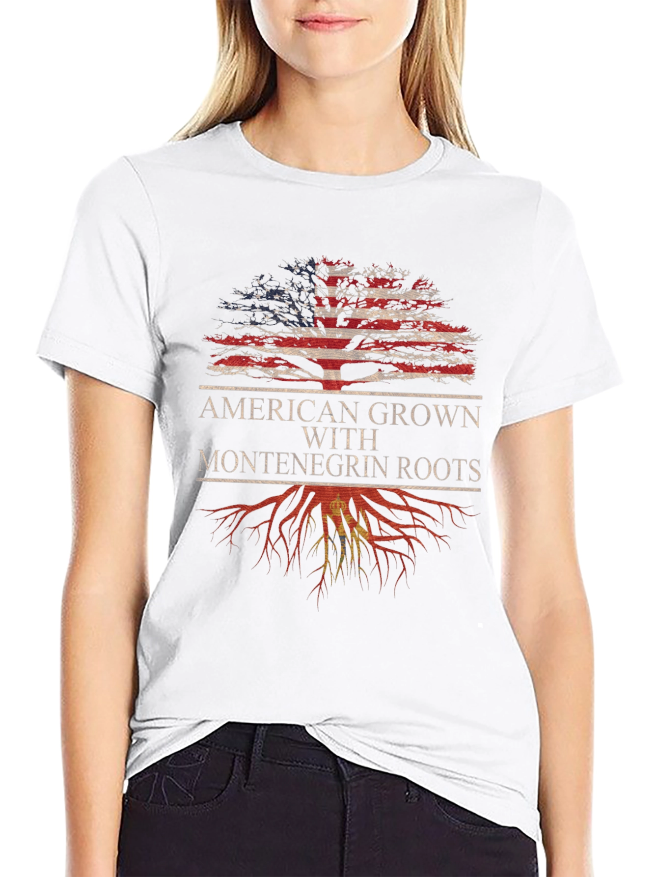 American Grown with Montenegrin Roots T-Shirt