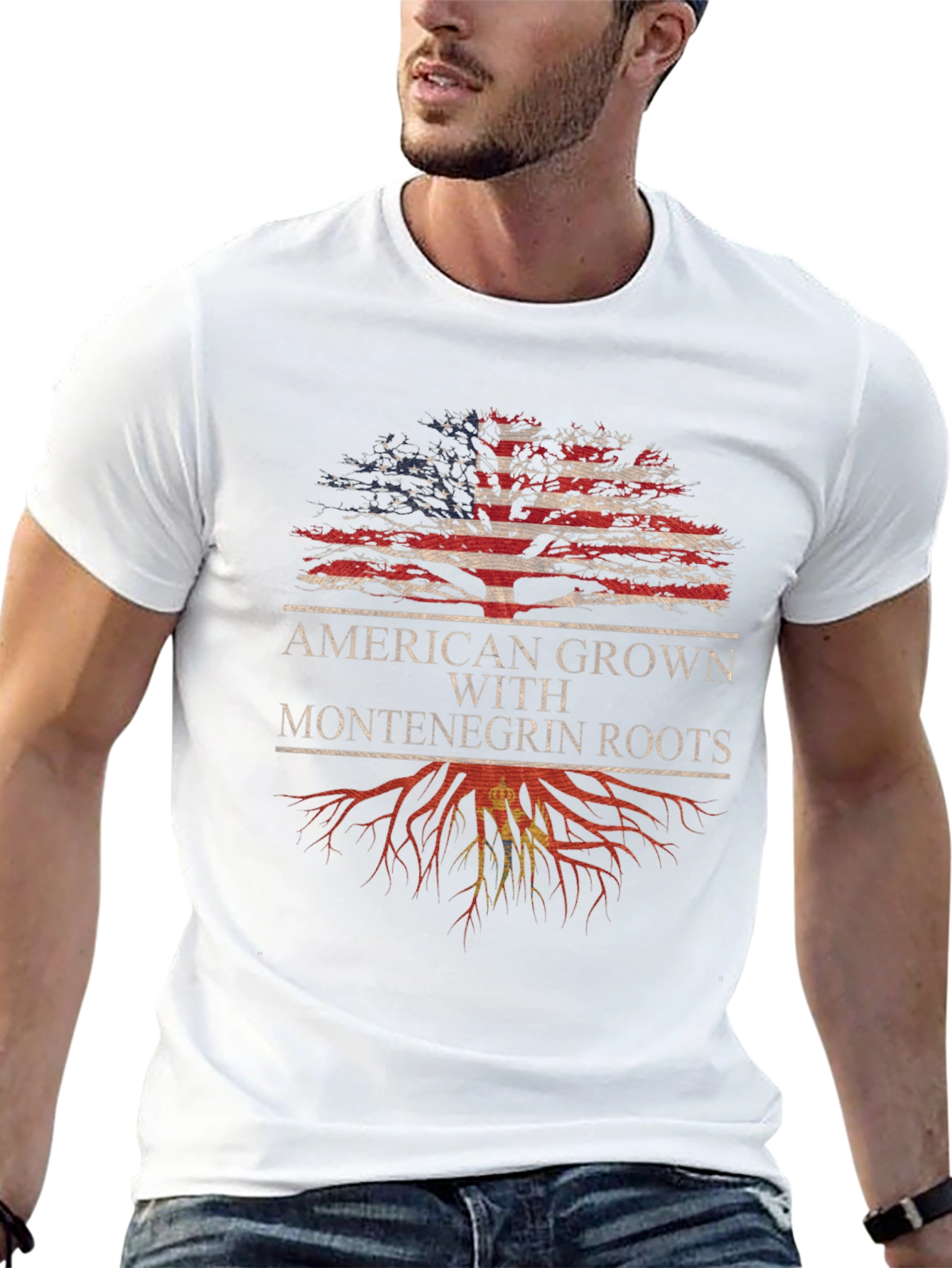 American Grown with Montenegrin Roots T-Shirt