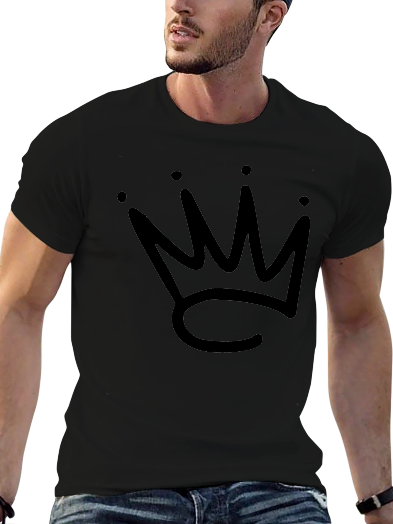 Black Crown Graphic T-Shirt - Stylish Casual Wear