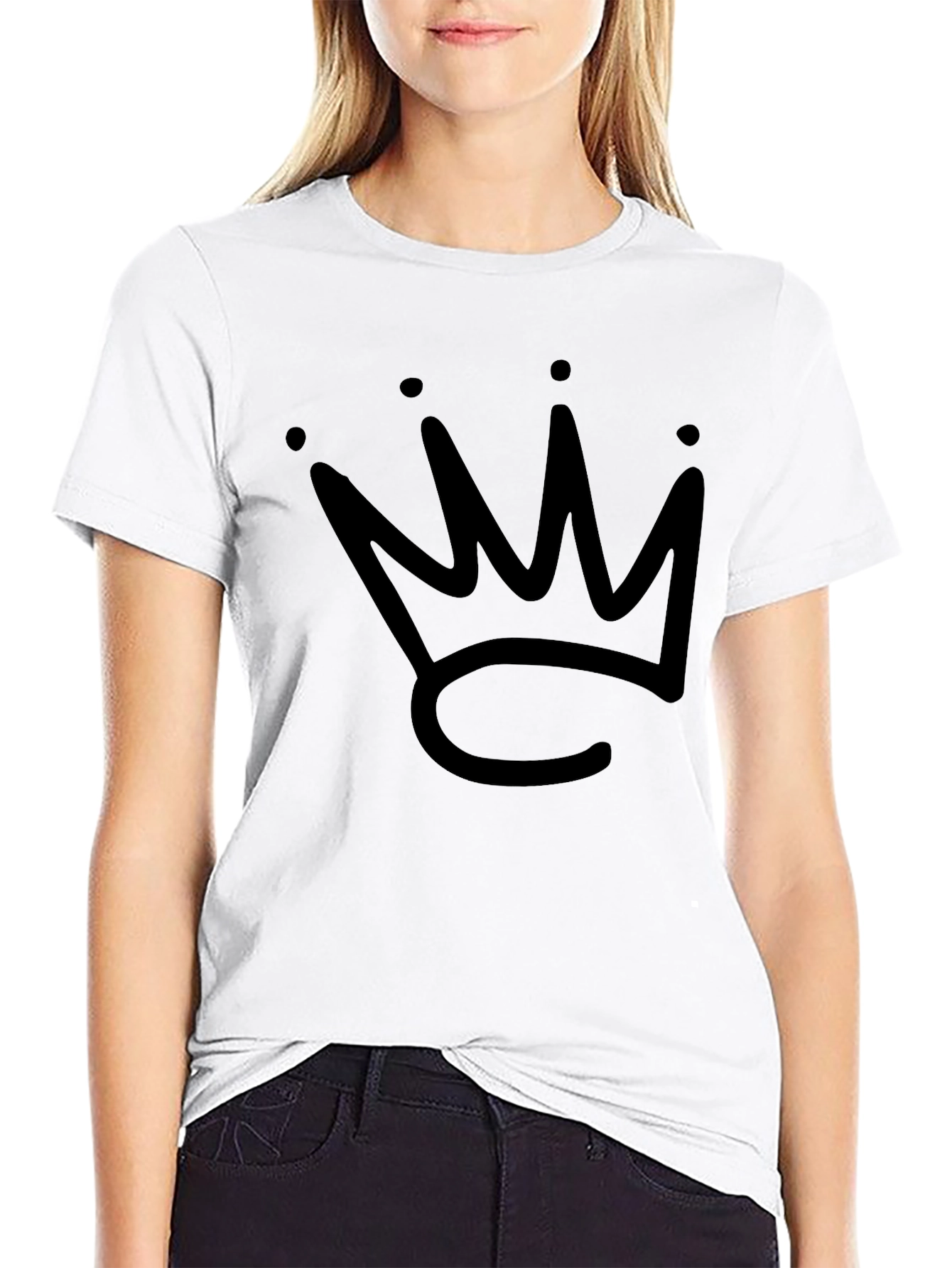 Black Crown Graphic T-Shirt - Stylish Casual Wear