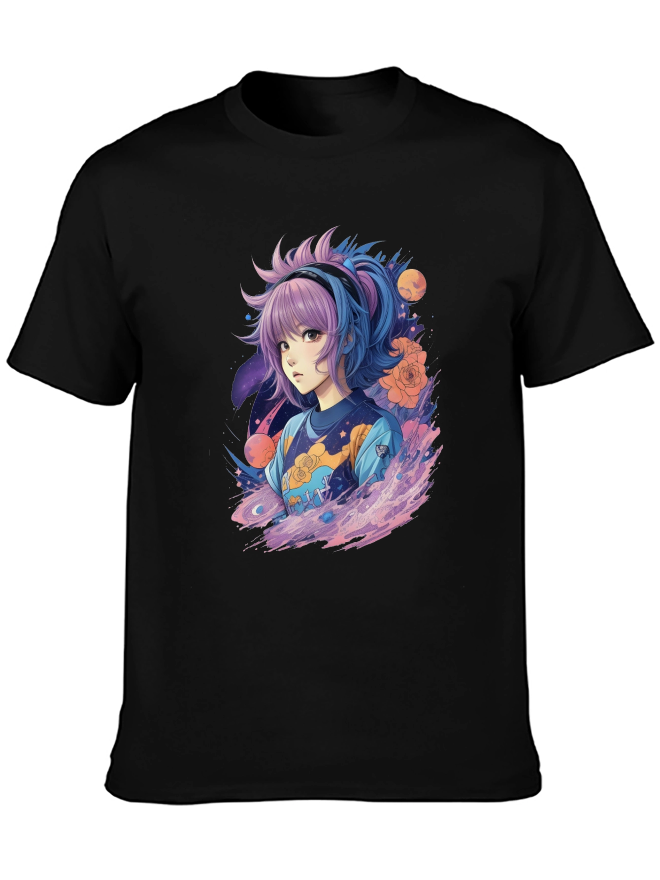Anime Girl Graphic Tee - Unique Streetwear
