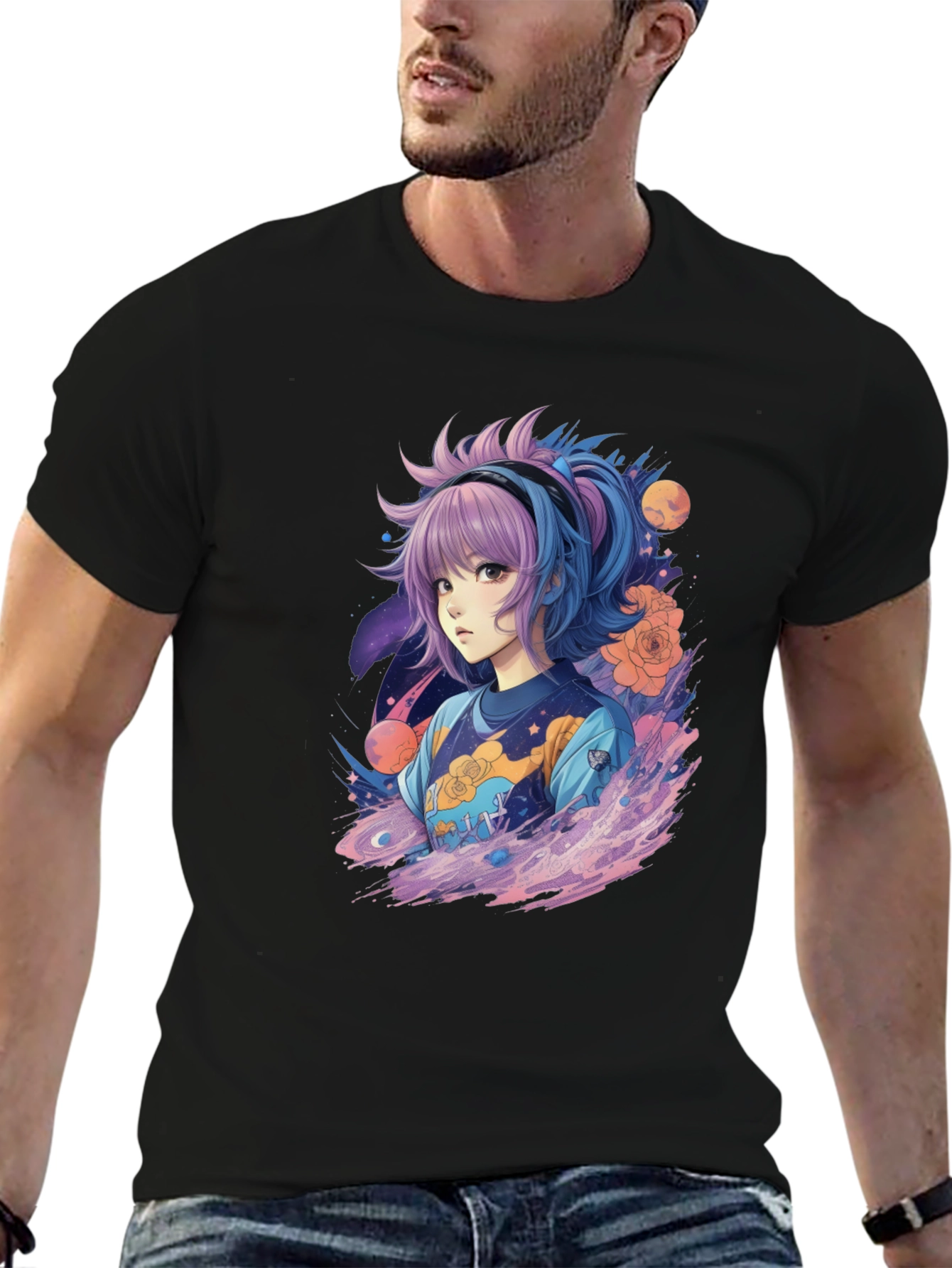 Anime Girl Graphic Tee - Unique Streetwear