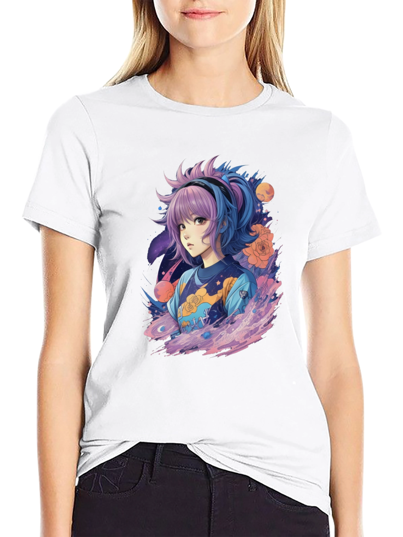 Anime Girl Graphic Tee - Unique Streetwear