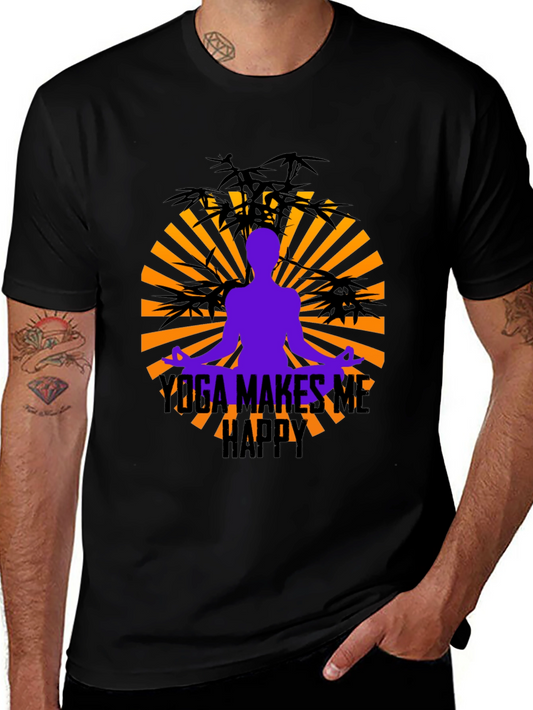 Yoga Makes Me Happy Graphic Tee