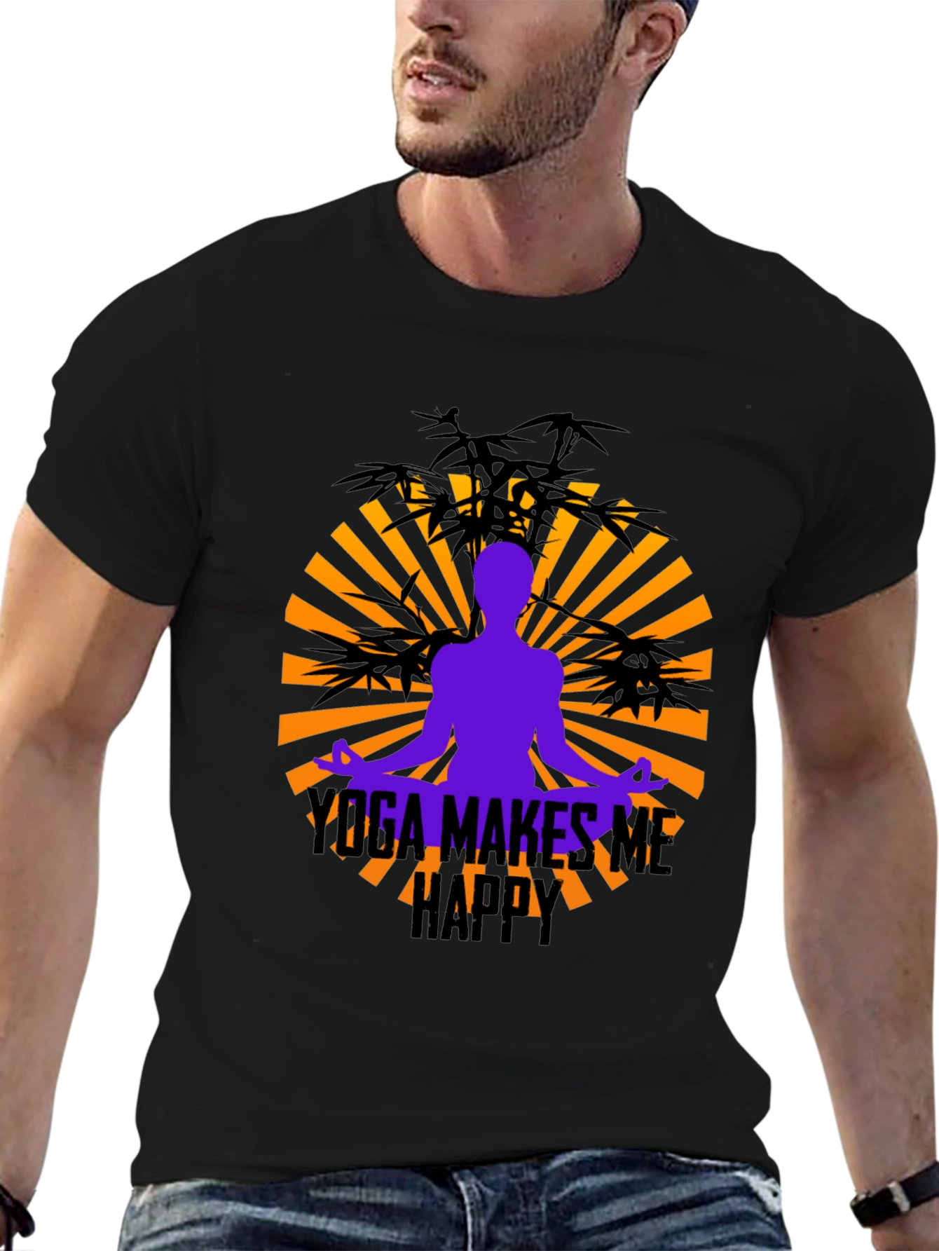 Yoga Makes Me Happy Graphic Tee
