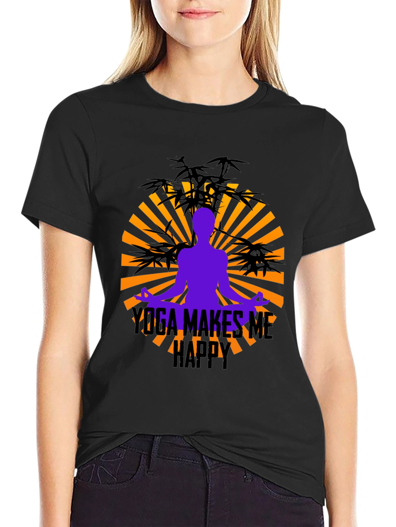 Yoga Makes Me Happy Graphic Tee