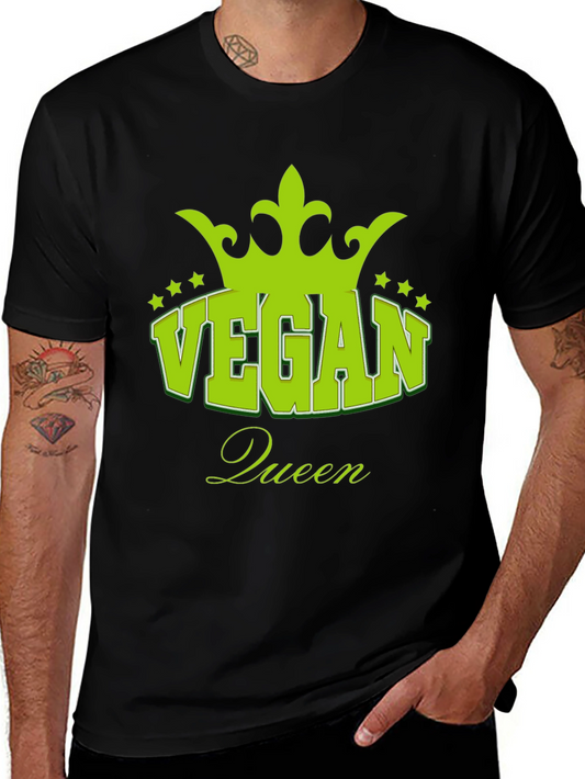 Vegan Queen Black T-Shirt