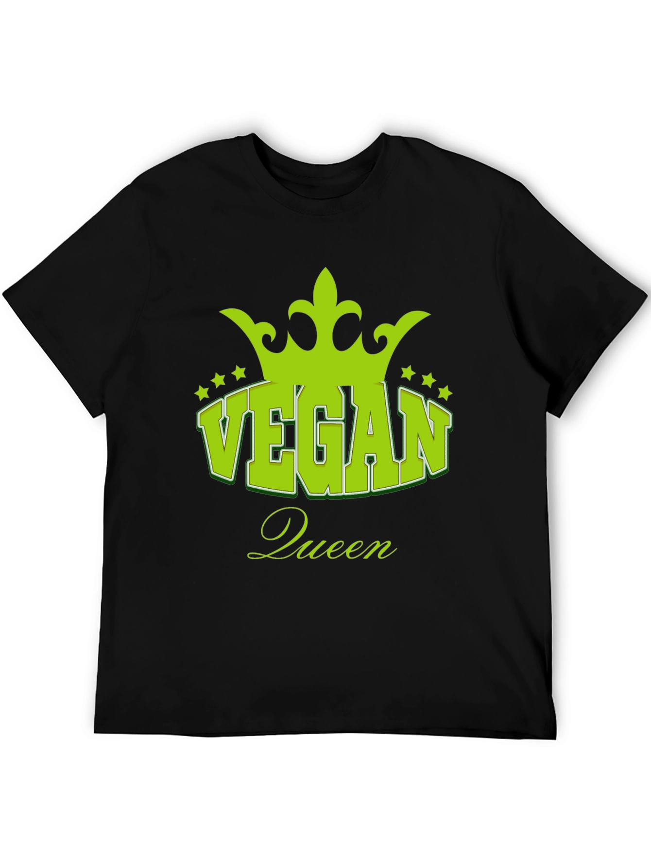 Vegan Queen Black T-Shirt