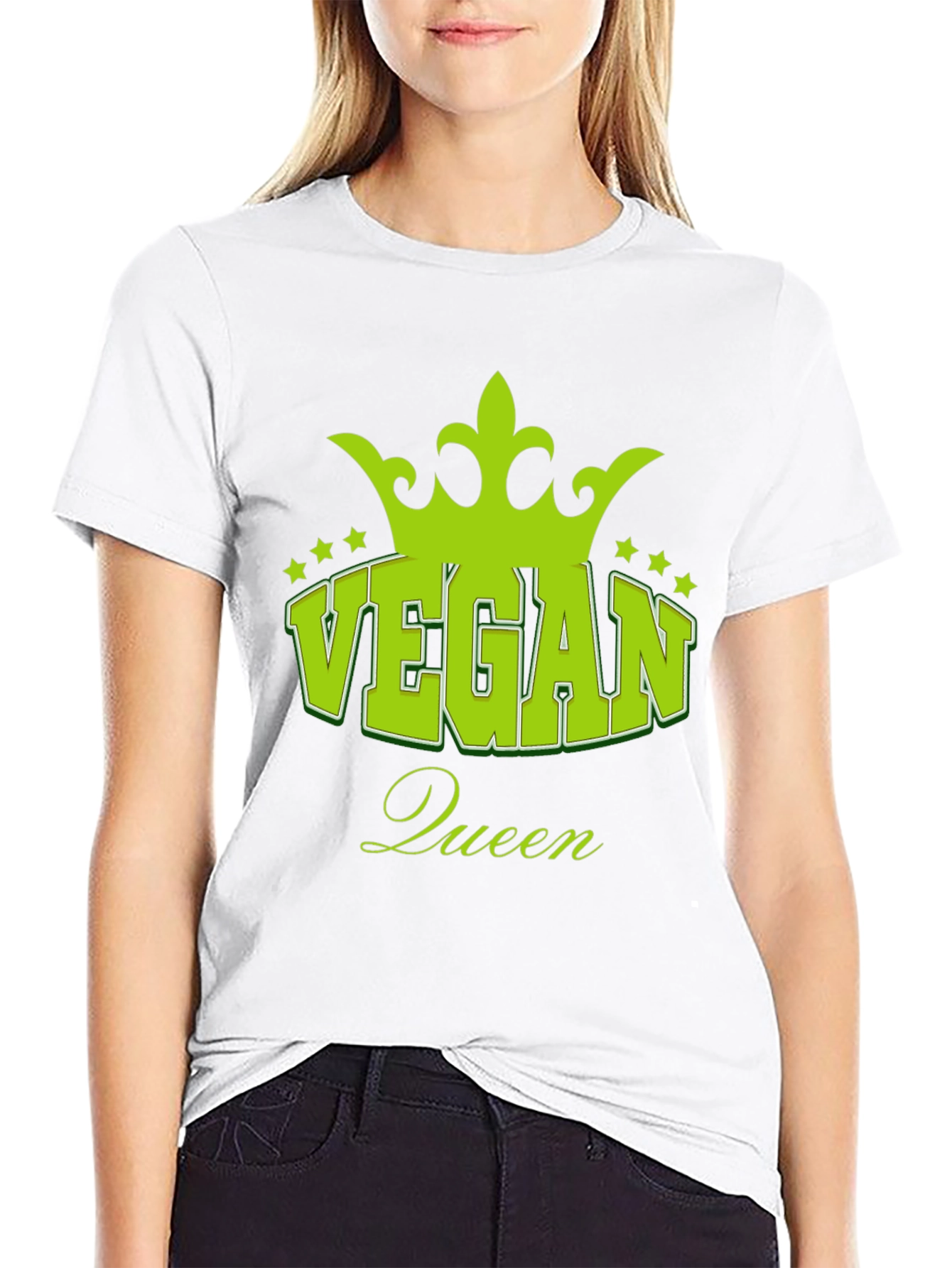 Vegan Queen Black T-Shirt