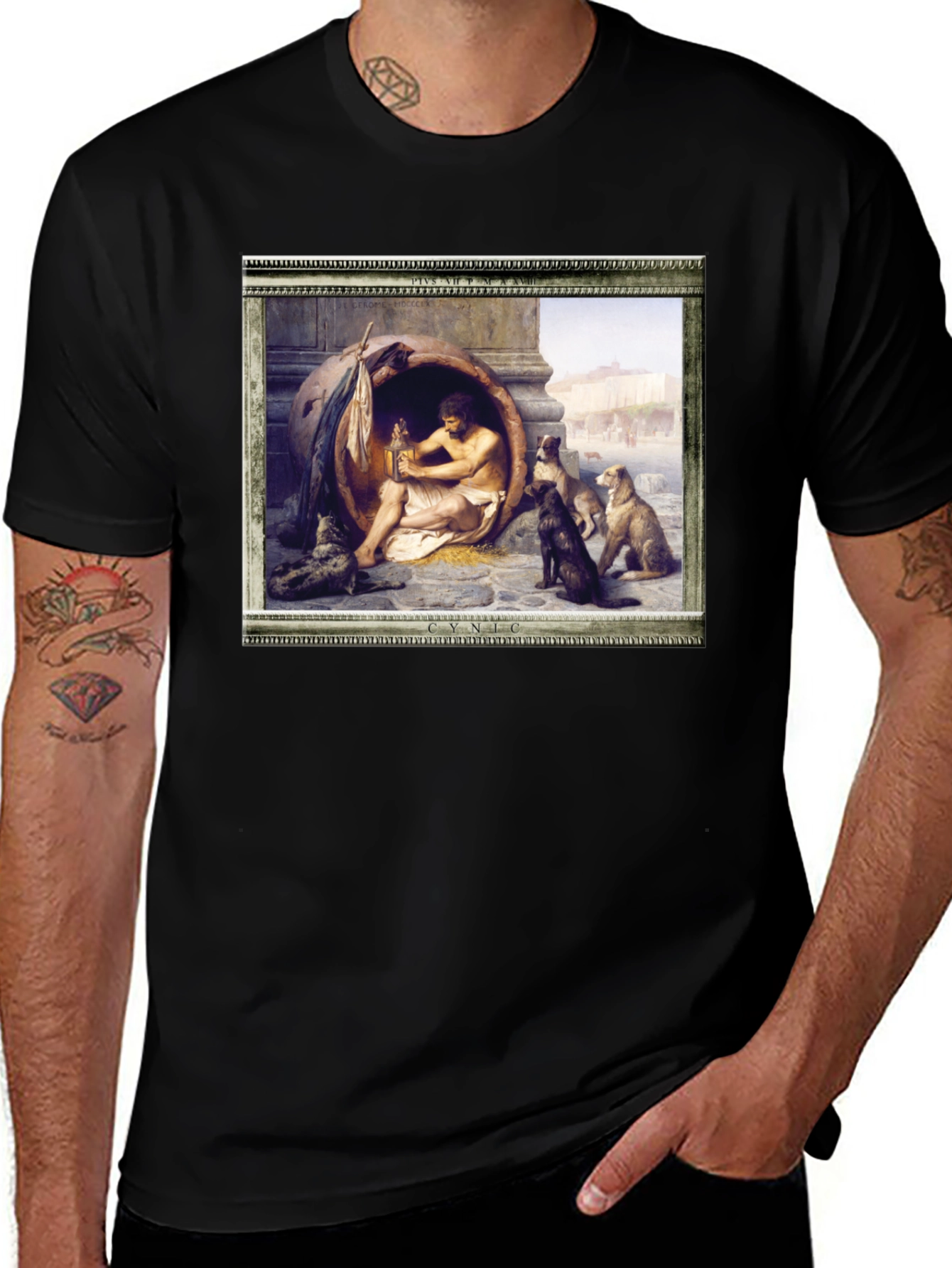 Cynic Diogenes in a Tub T-Shirt - Philosophic Style