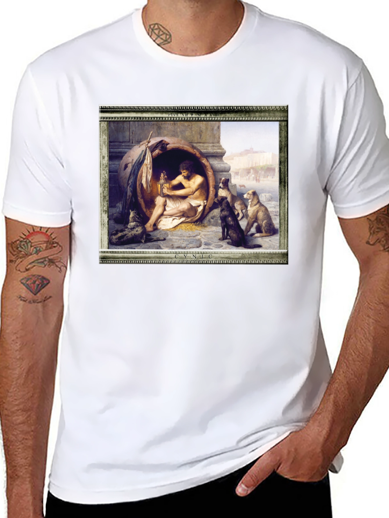 Cynic Diogenes in a Tub T-Shirt - Philosophic Style