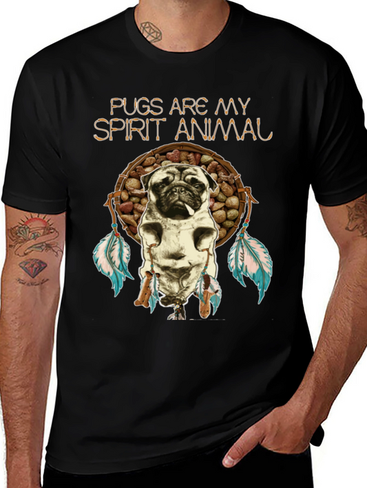 Pugs Are My Spirit Animal Graphic T-Shirt